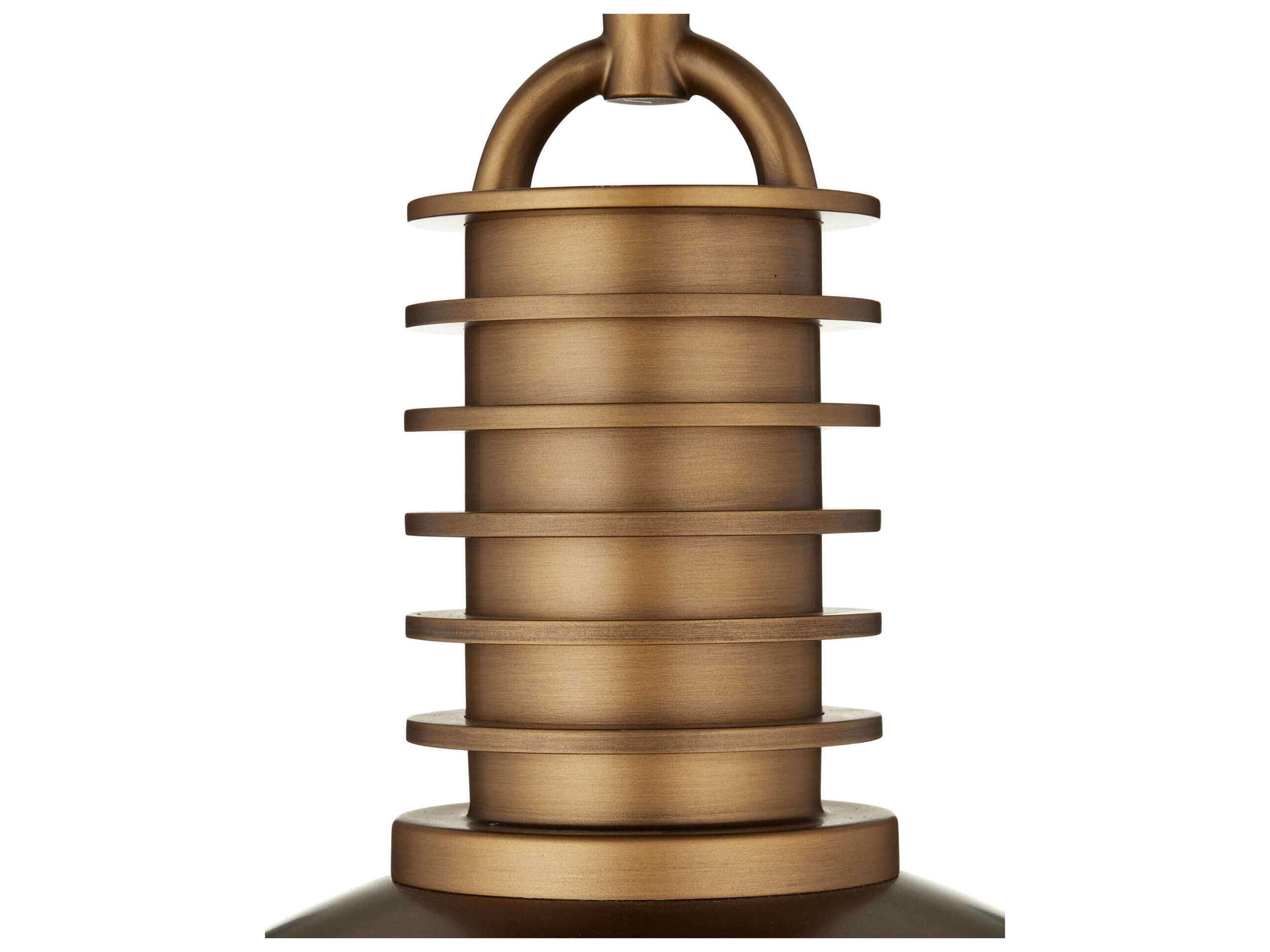 Currey & Company Cupola 1-Light Antique Brass Dome Pendant