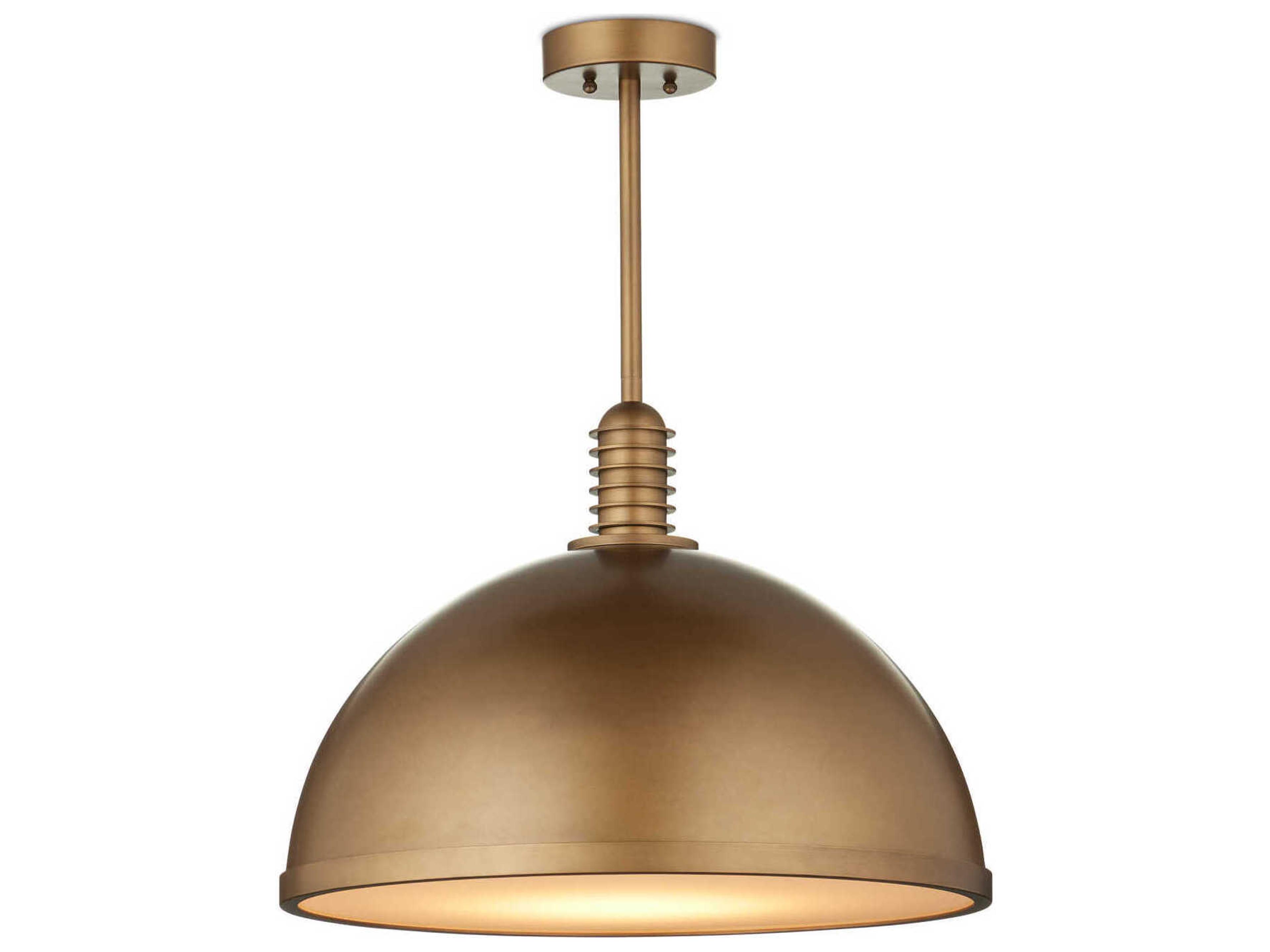Cupola 1-Light Antique Brass Dome Pendant