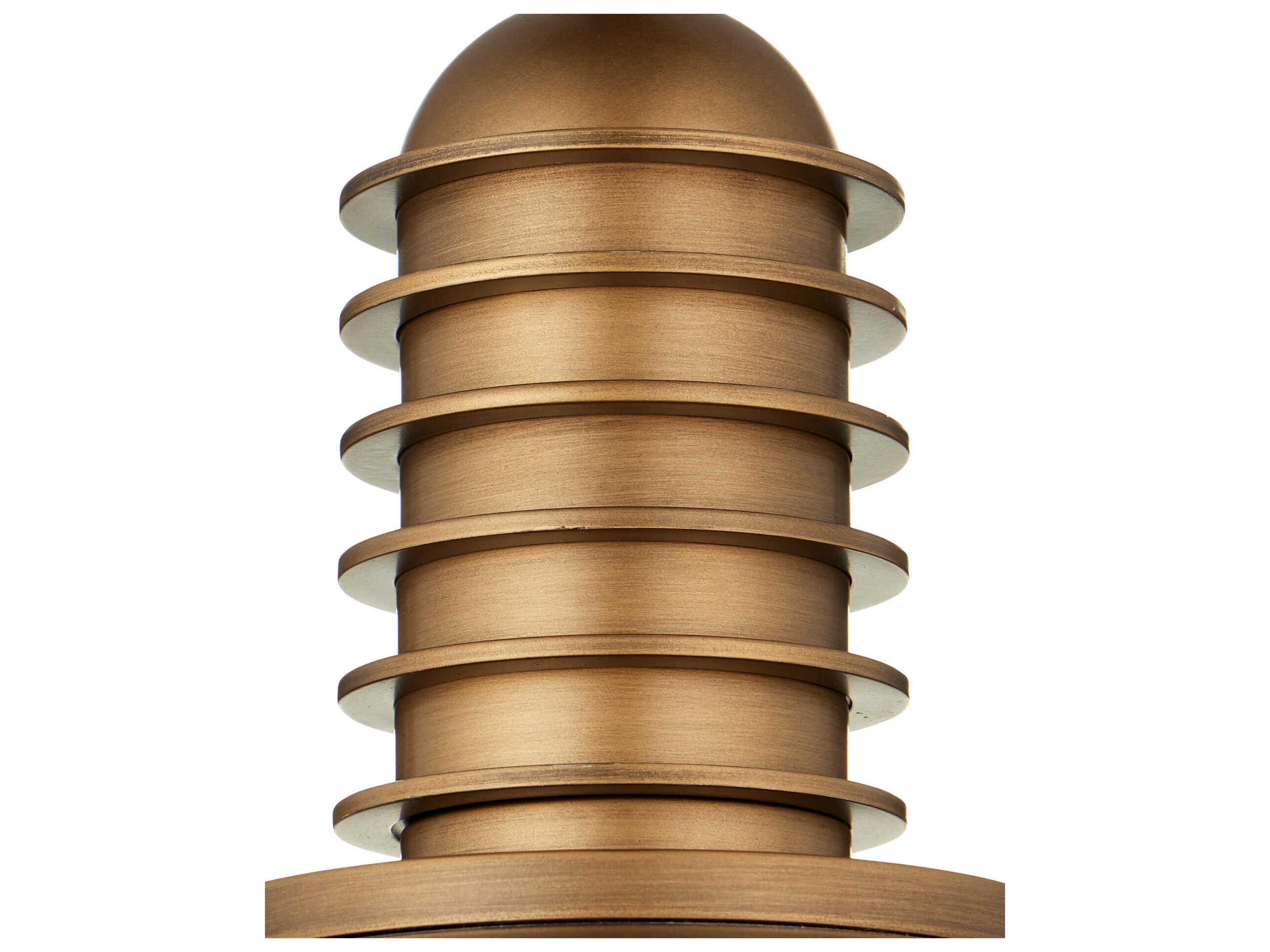 Currey & Company Cupola 1-Light Antique Brass Dome Pendant