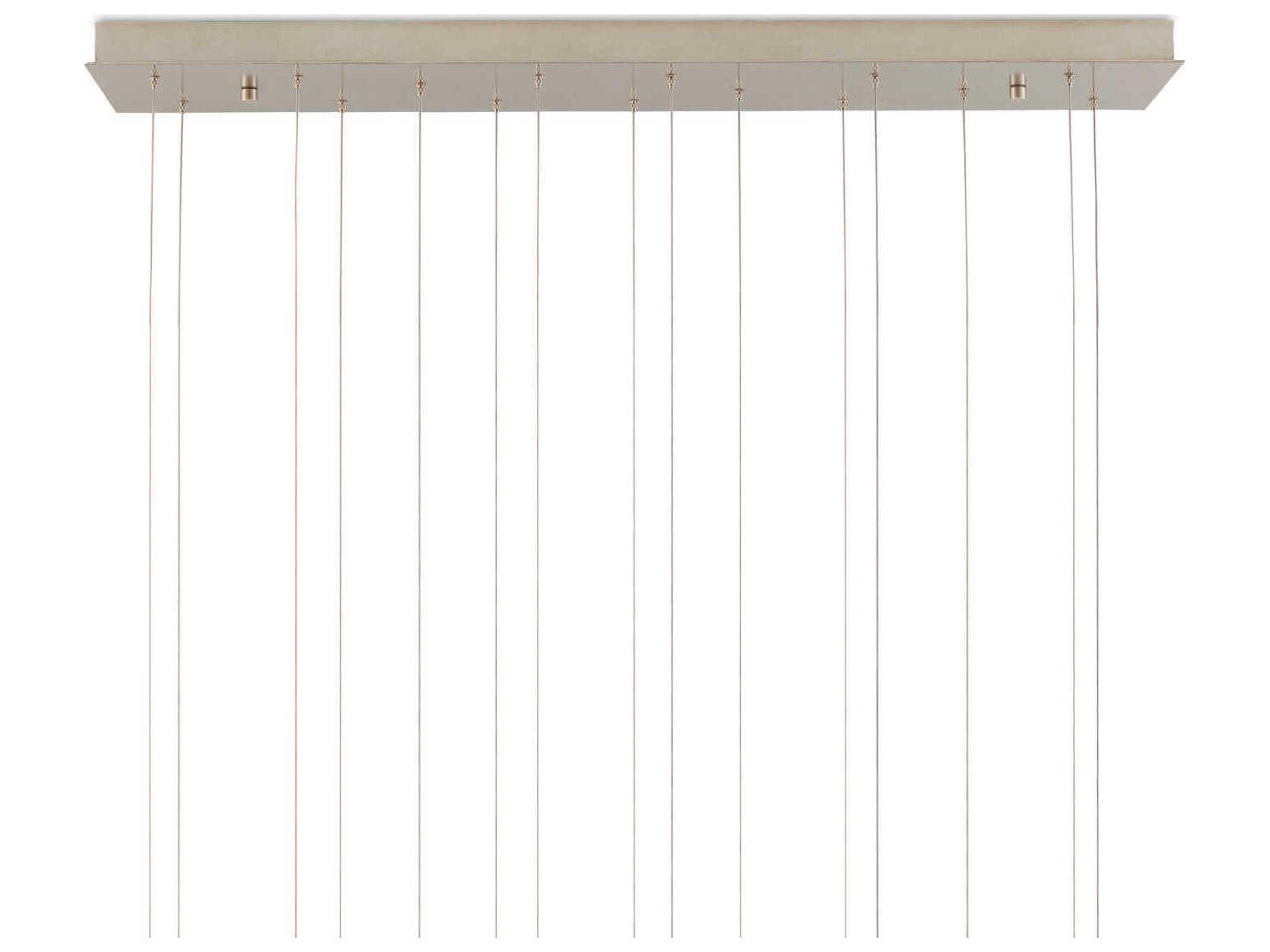 Currey & Company Cannula 15-Light Vintage Brass Cylinder Island Pendant