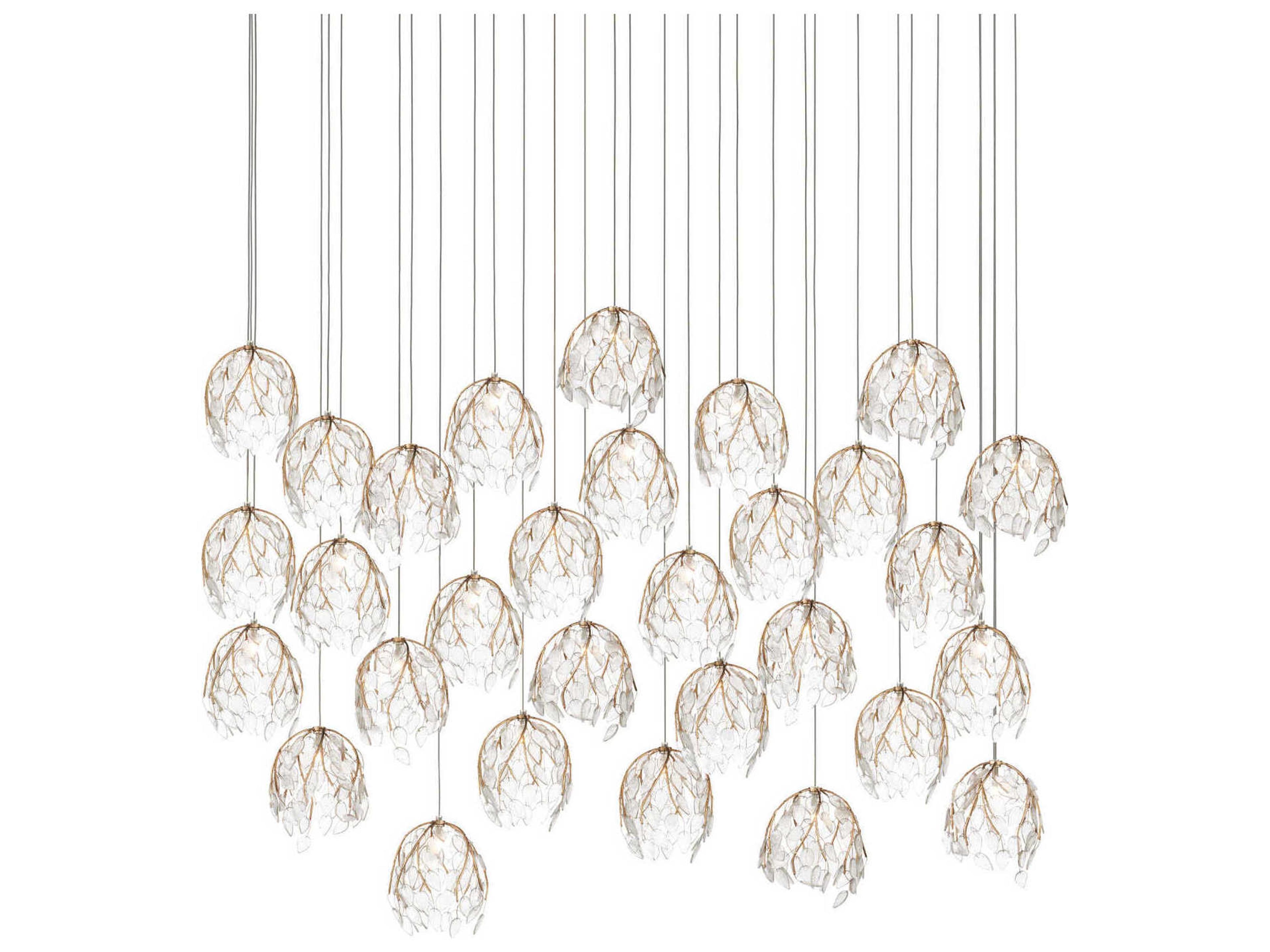 Banyan 30-Light Antique Brass Island Pendant