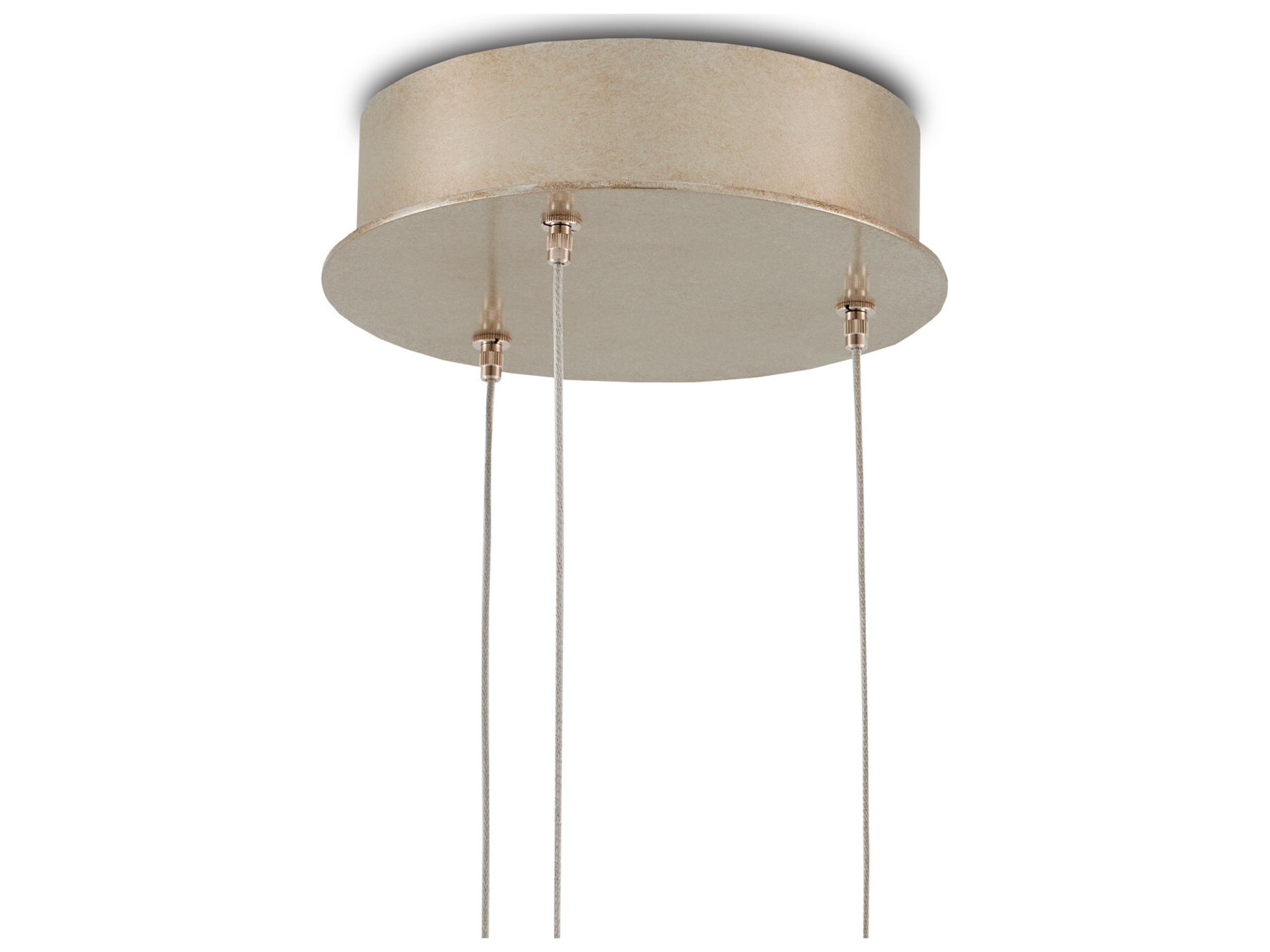 Currey & Company Polpo 3-Light Green Silver Mini Pendant