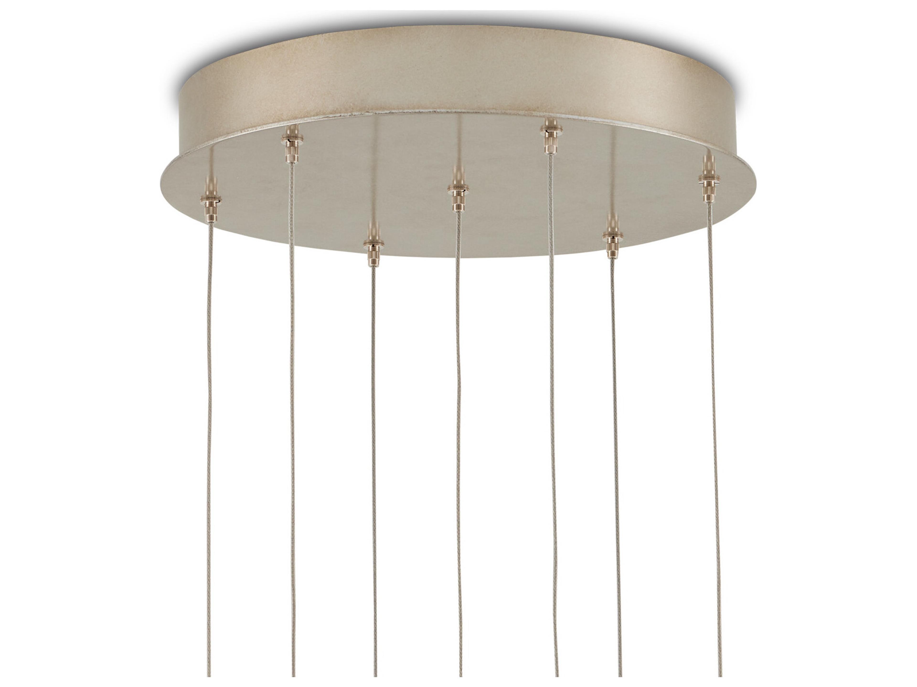 Currey & Company Polpo 7-Light Green Silver Pendant