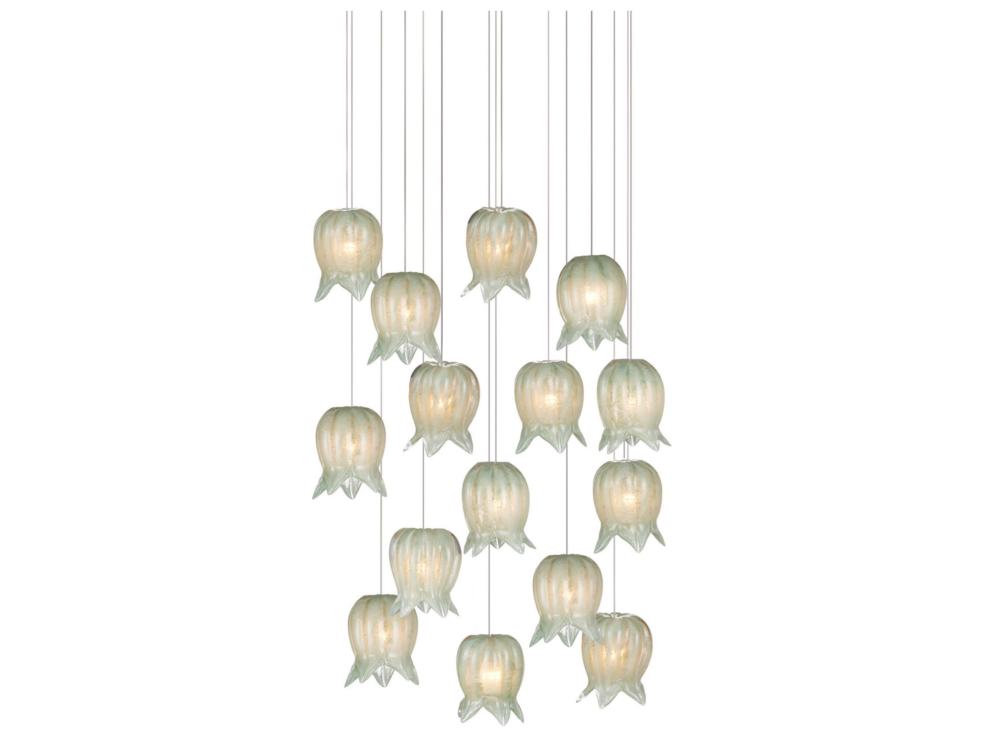 Polpo 15-Light Green Silver Pendant