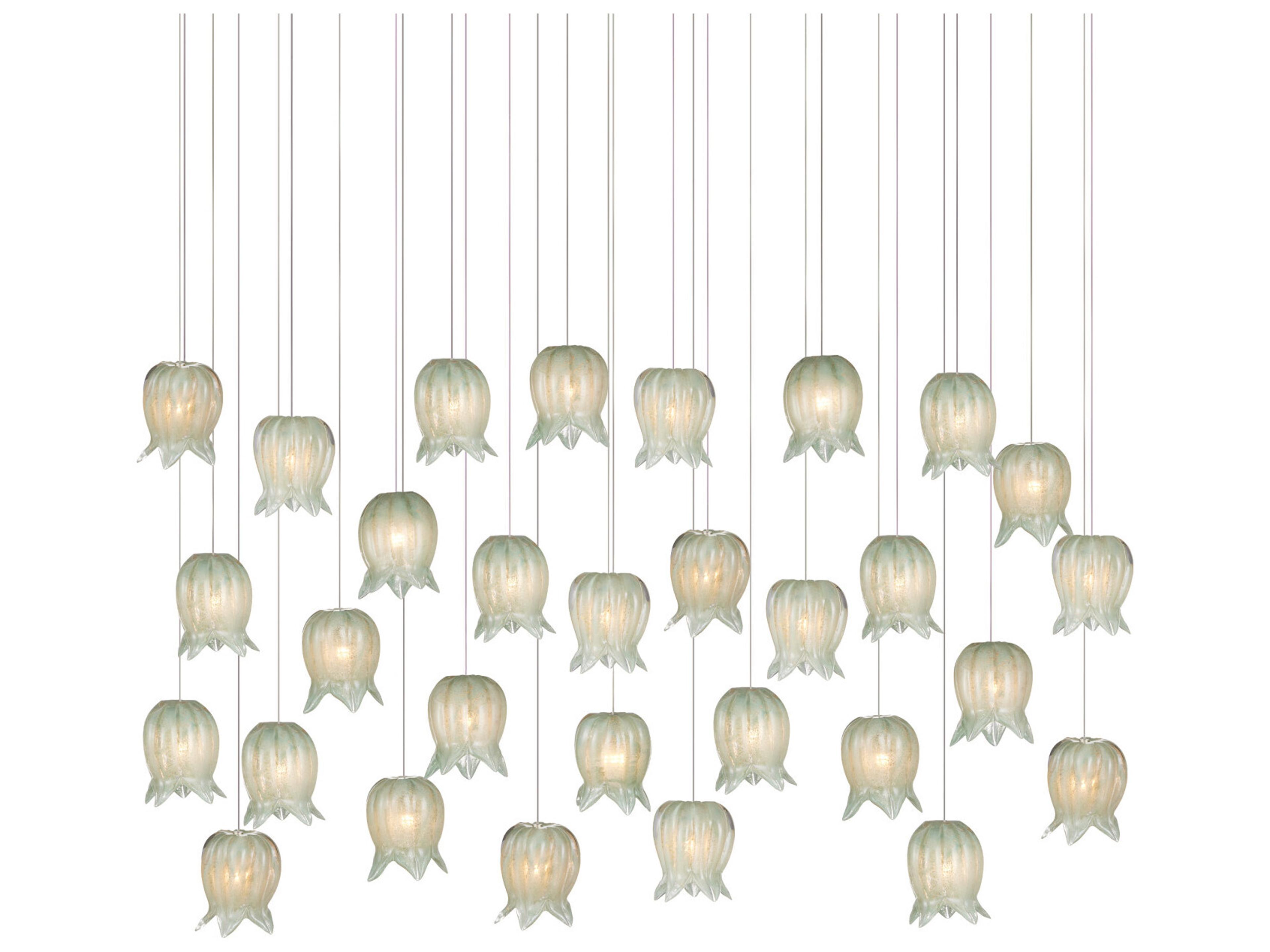 Polpo 30-Light Green Silver Island Pendant