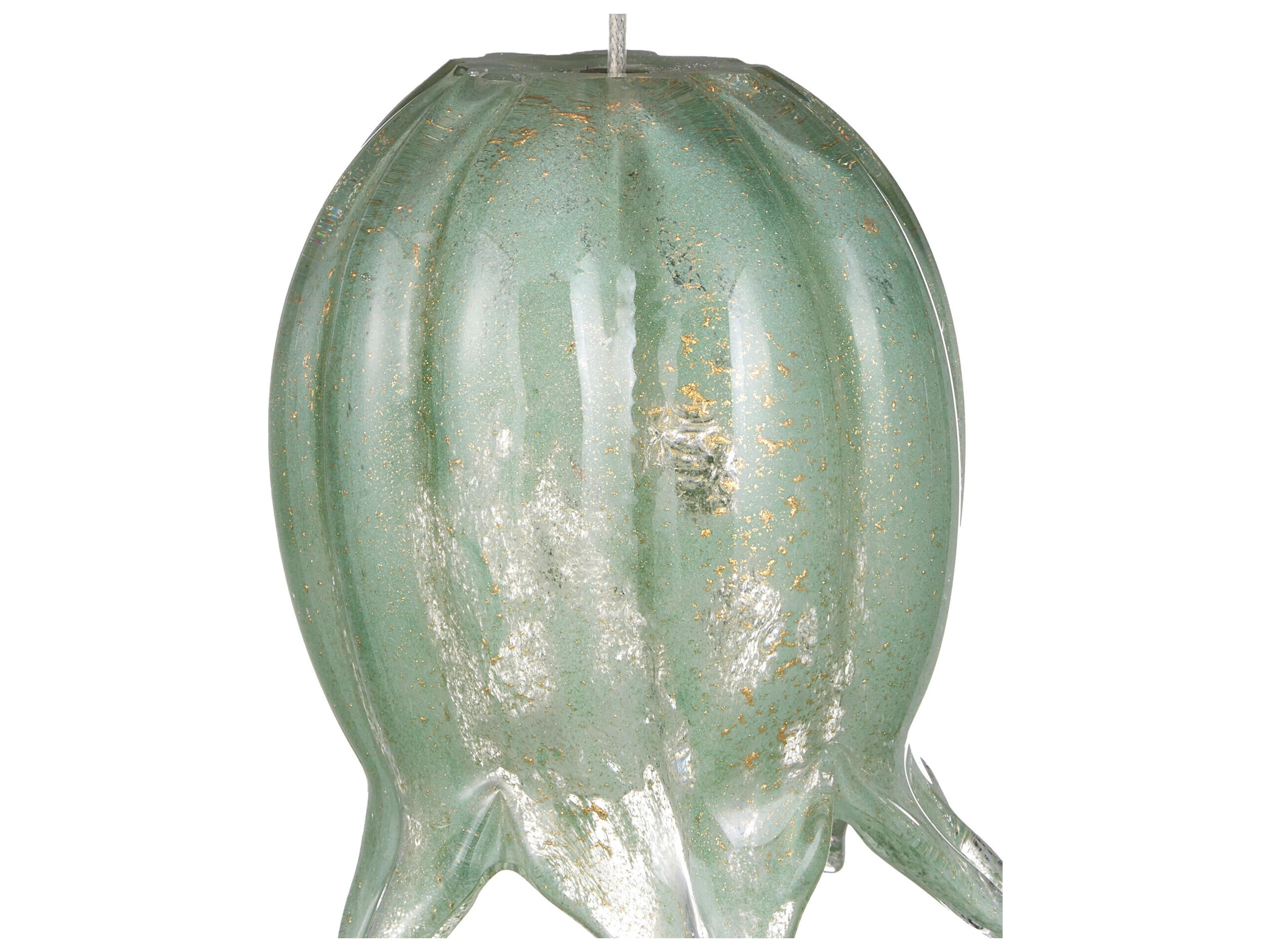 Currey & Company Polpo 36-Light Green Silver Pendant