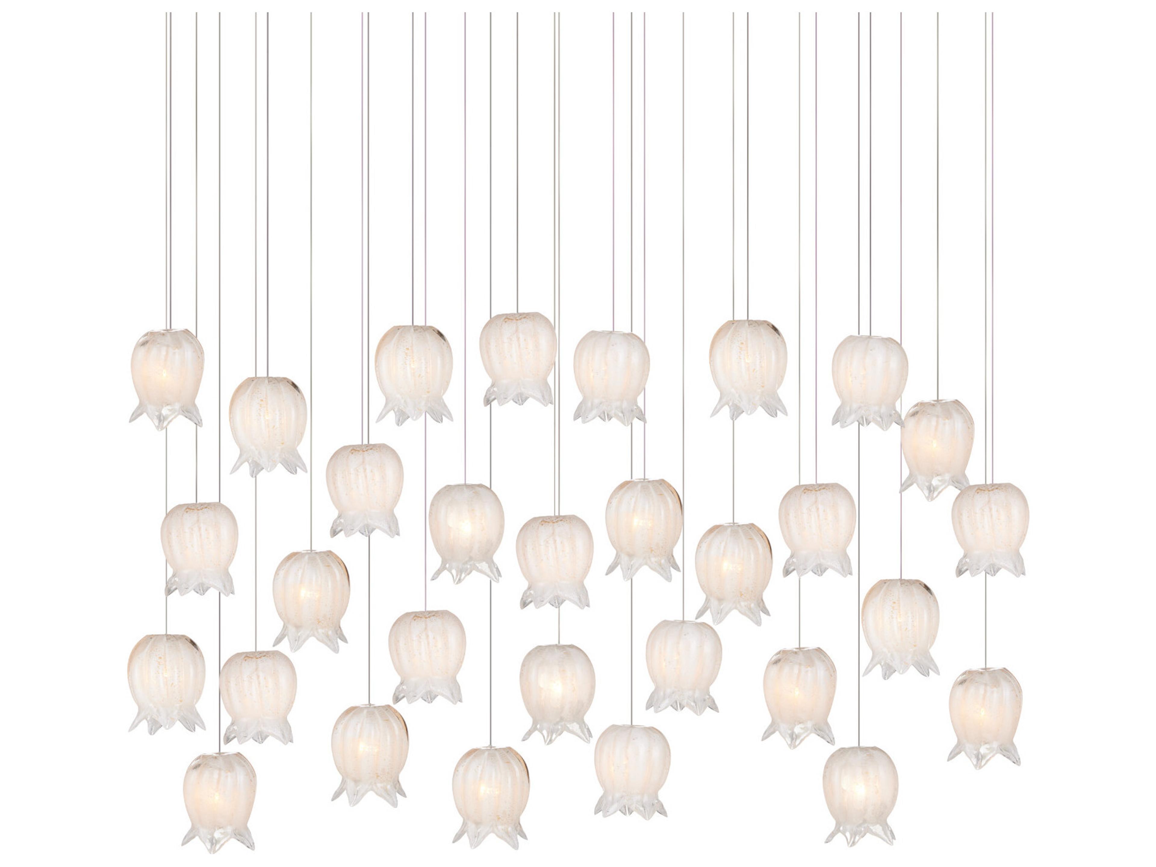Polpo 30-Light White Silver Island Pendant