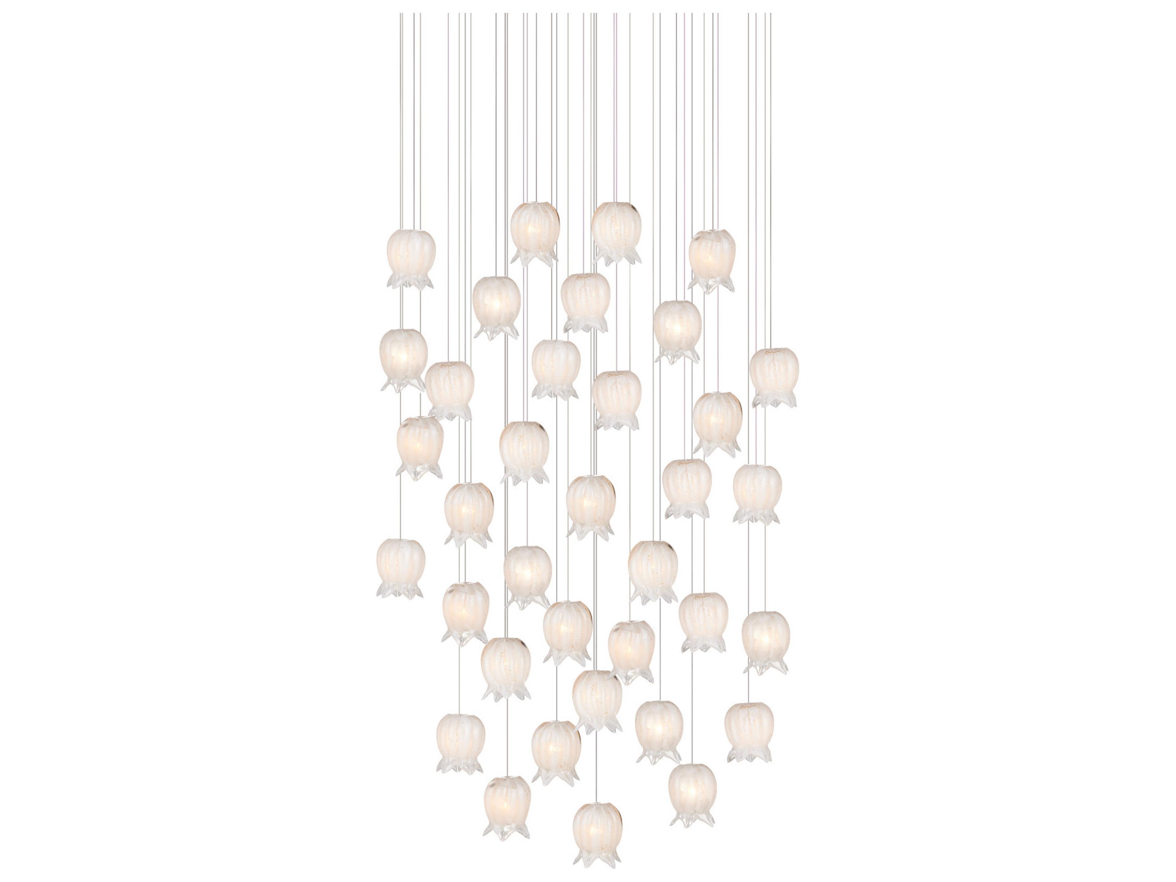Polpo 36-Light White Silver Pendant