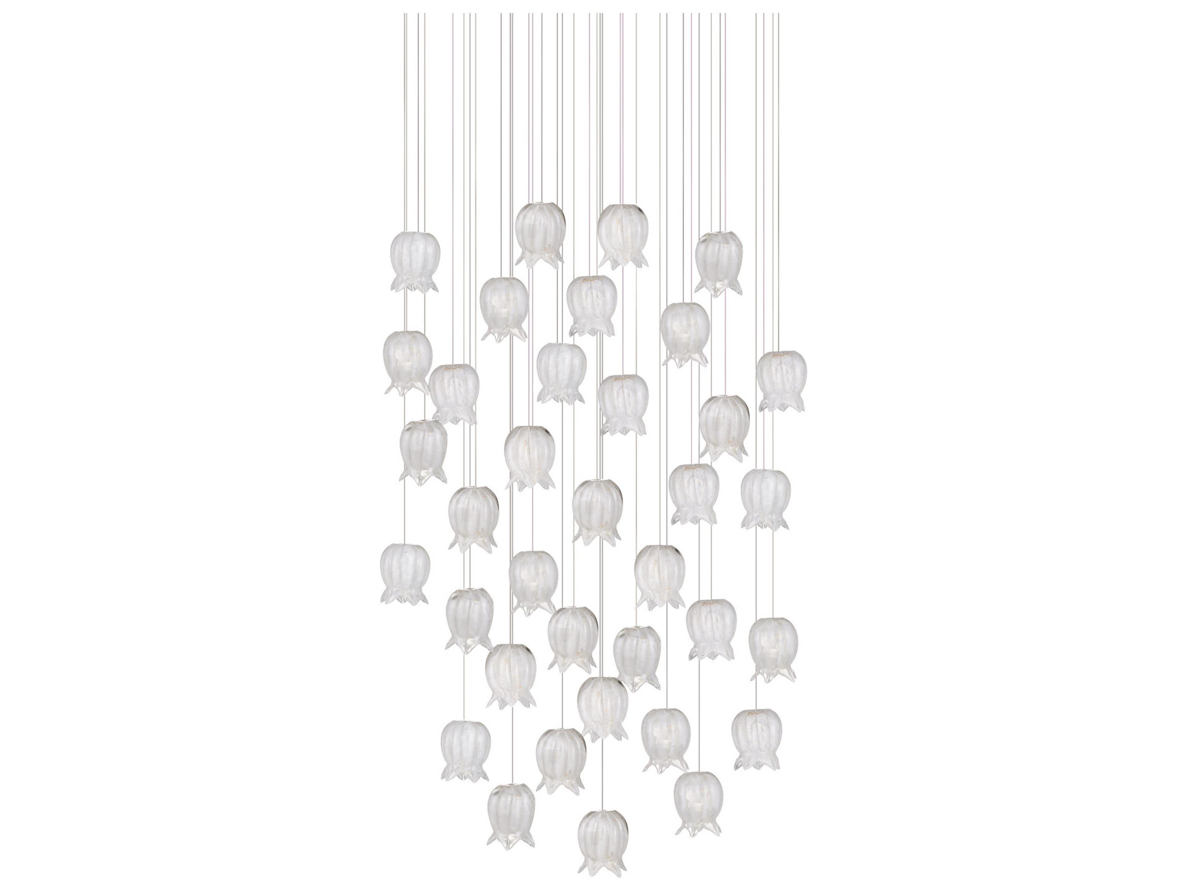 Currey & Company Polpo 36-Light White Silver Pendant