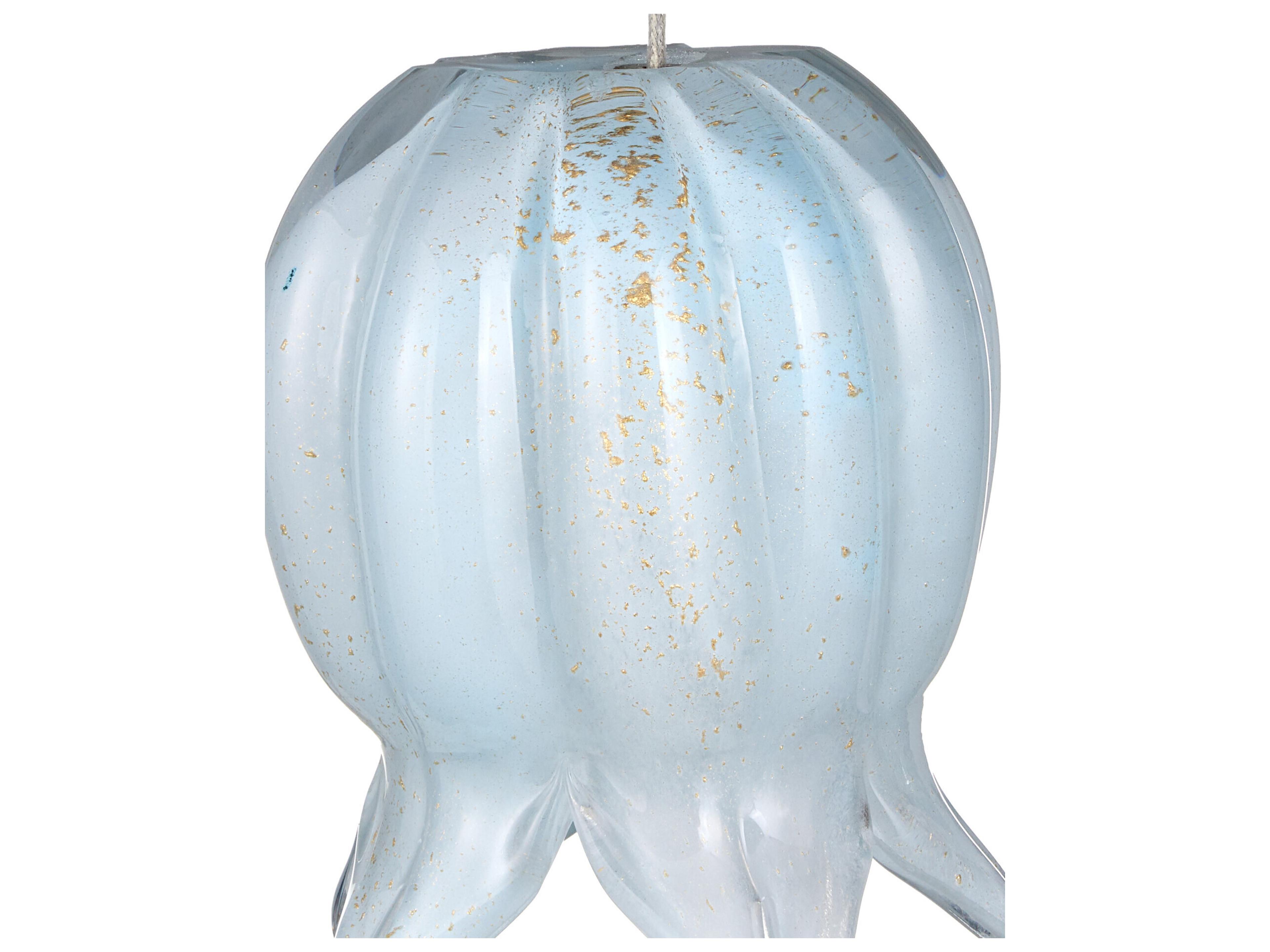 Currey & Company Polpo 1-Light Blue Silver Mini Pendant