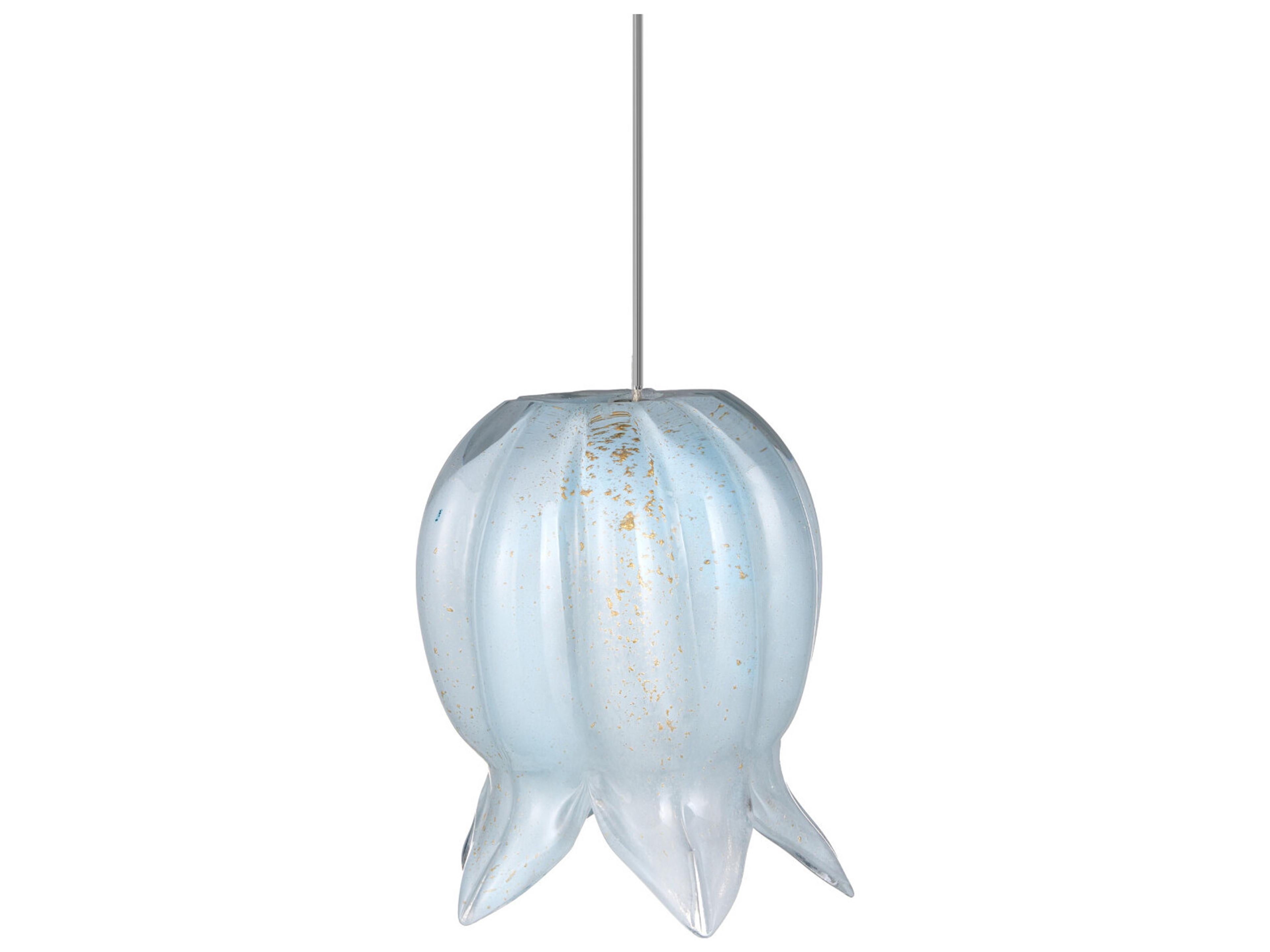 Currey & Company Polpo 15-Light Blue Silver Island Pendant