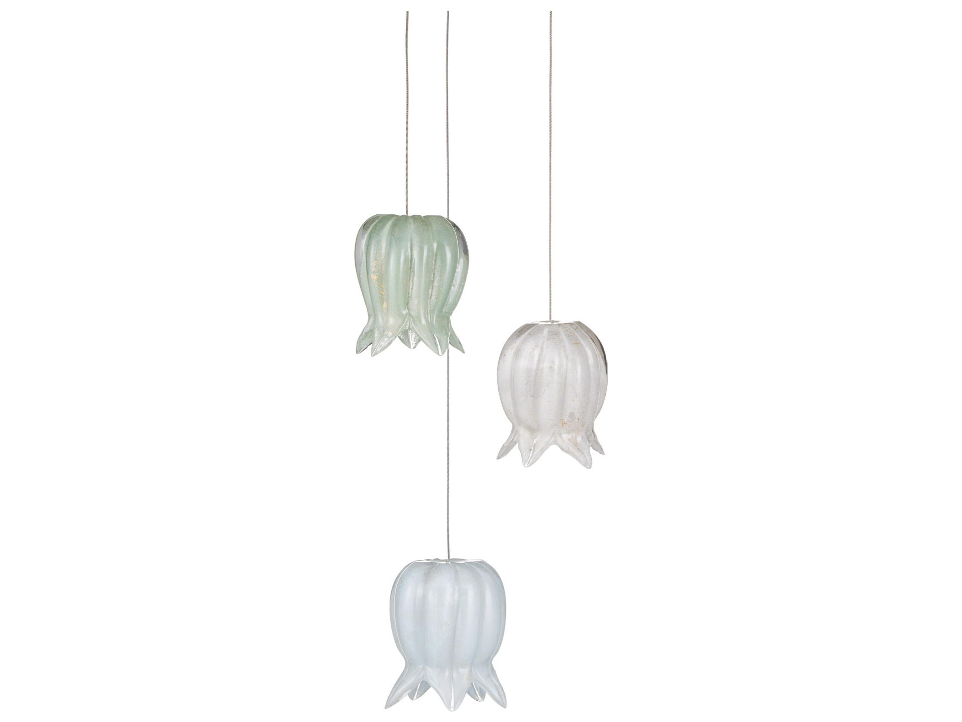 Currey & Company Polpo 3-Light Misto Blue Mini Pendant