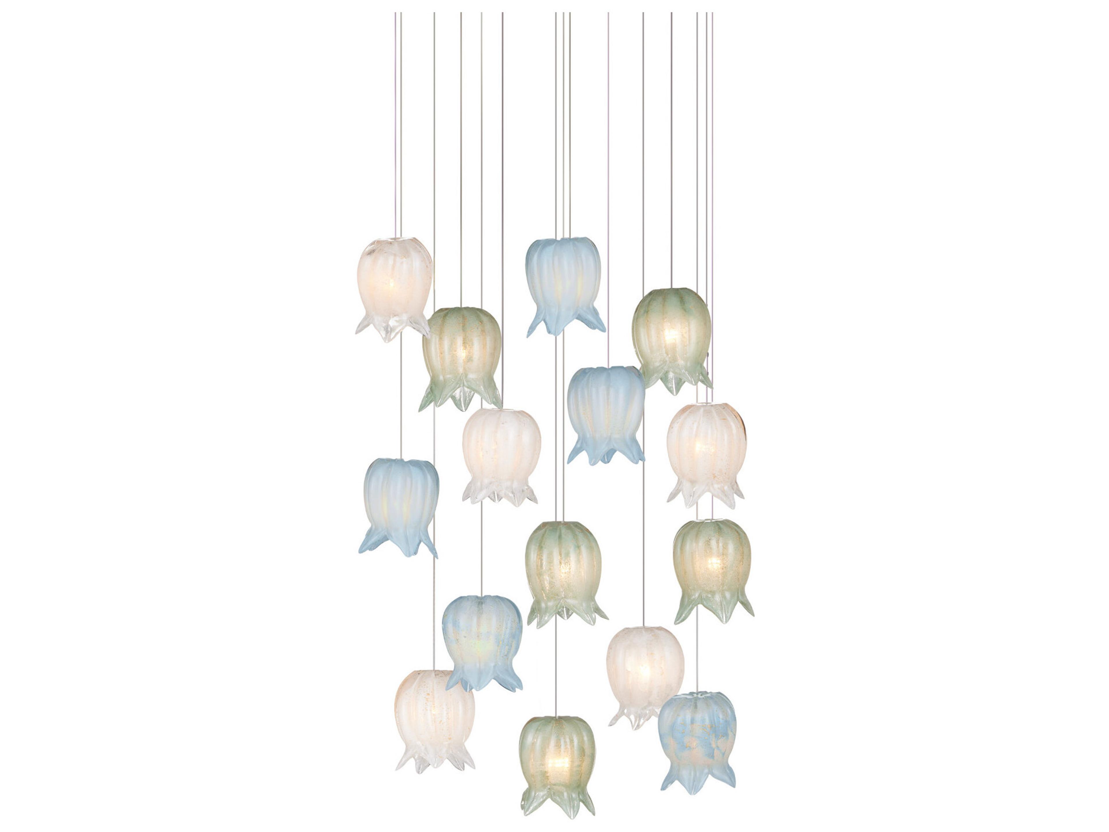 Polpo 15-Light Misto Blue Pendant