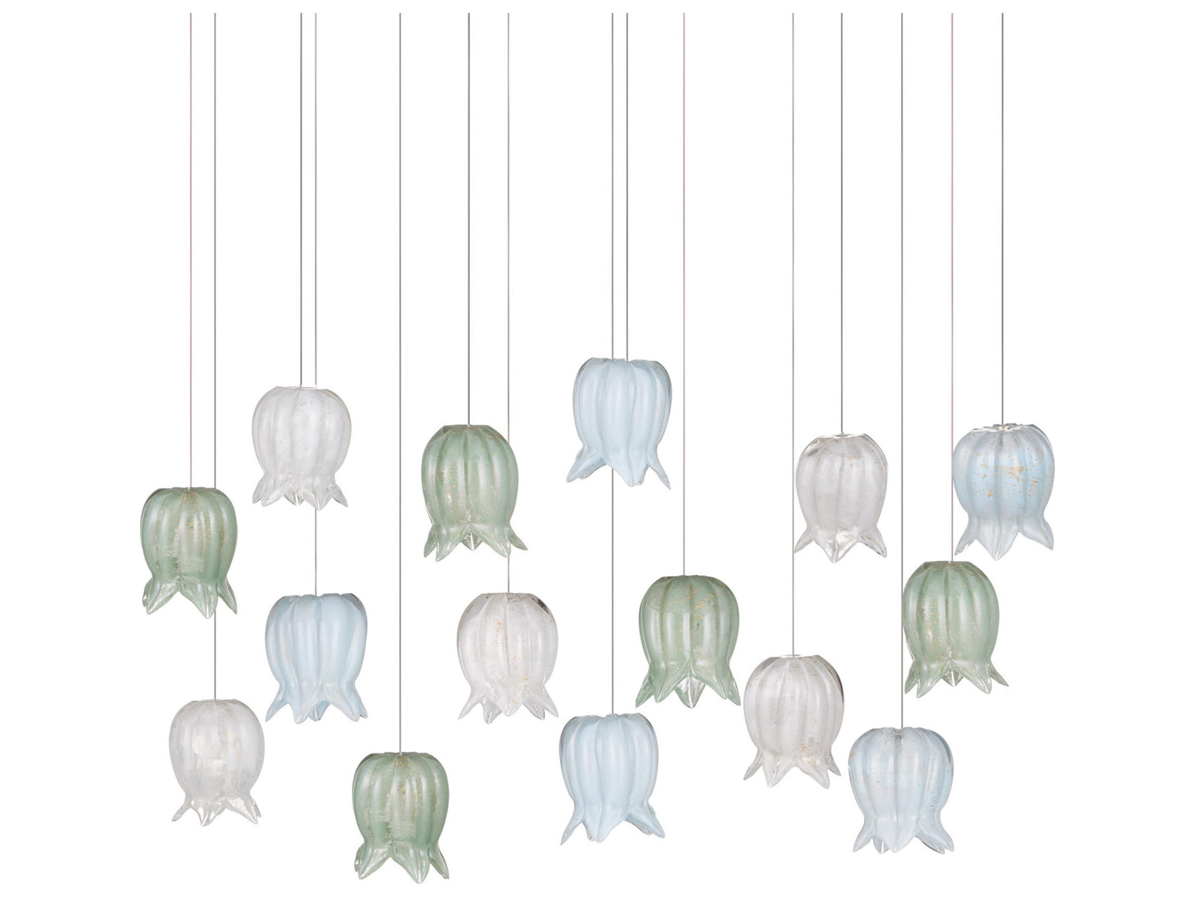 Currey & Company Polpo 15-Light Misto Blue Island Pendant