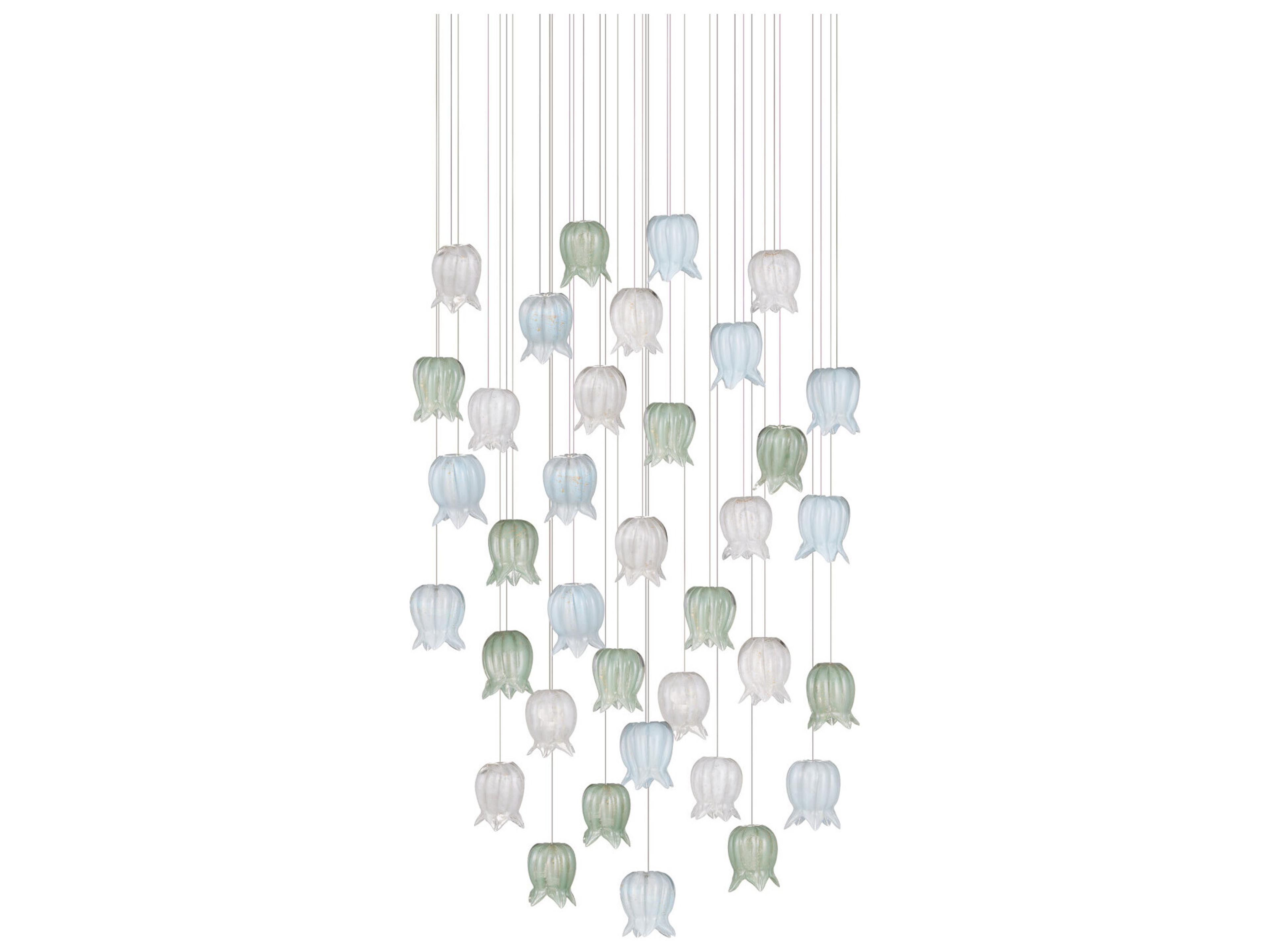 Currey & Company Polpo 36-Light Misto Blue Pendant