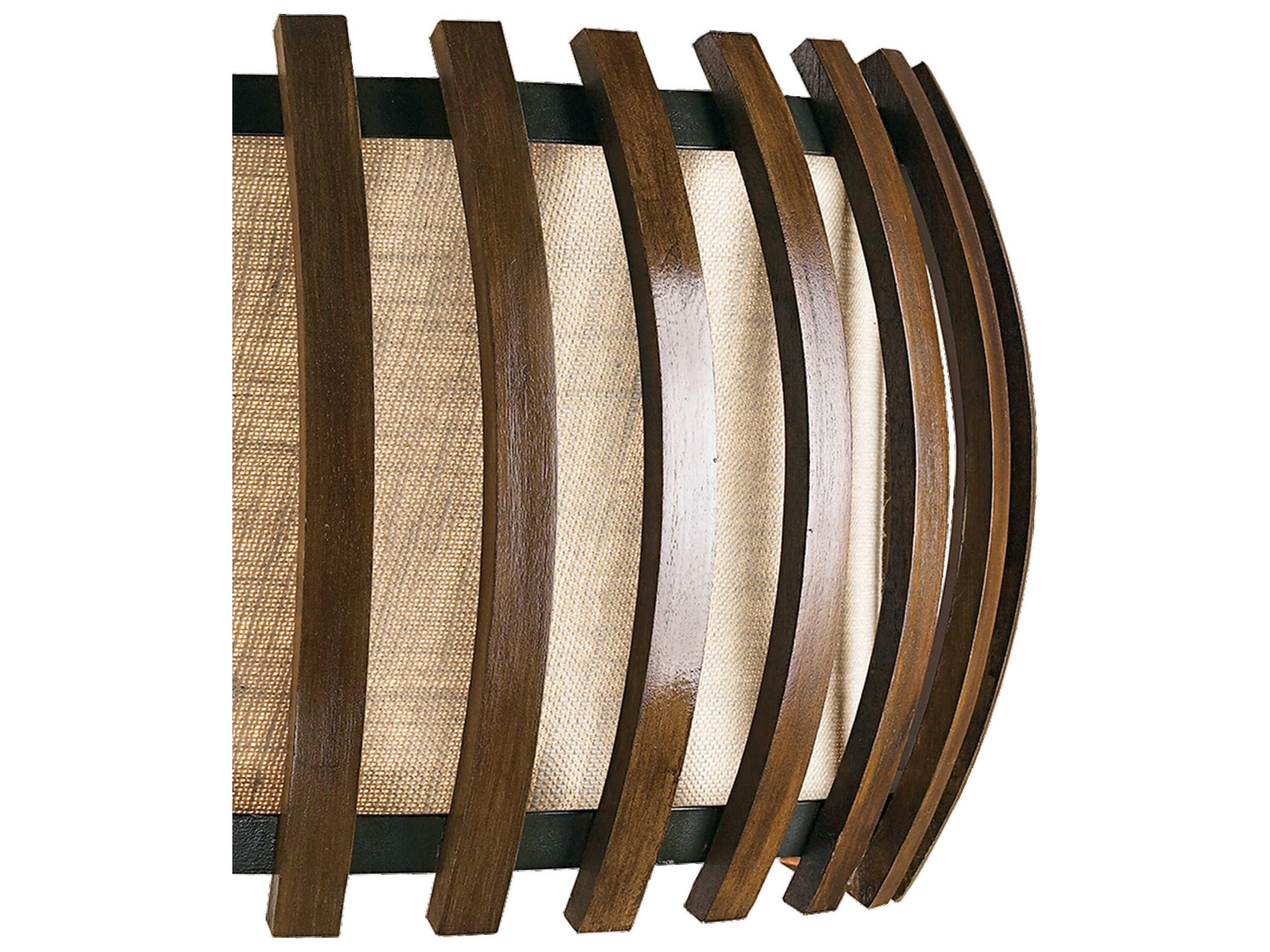 Currey & Company Dado 1-Light Old Iron Polished Fruitwood Drum Pendant