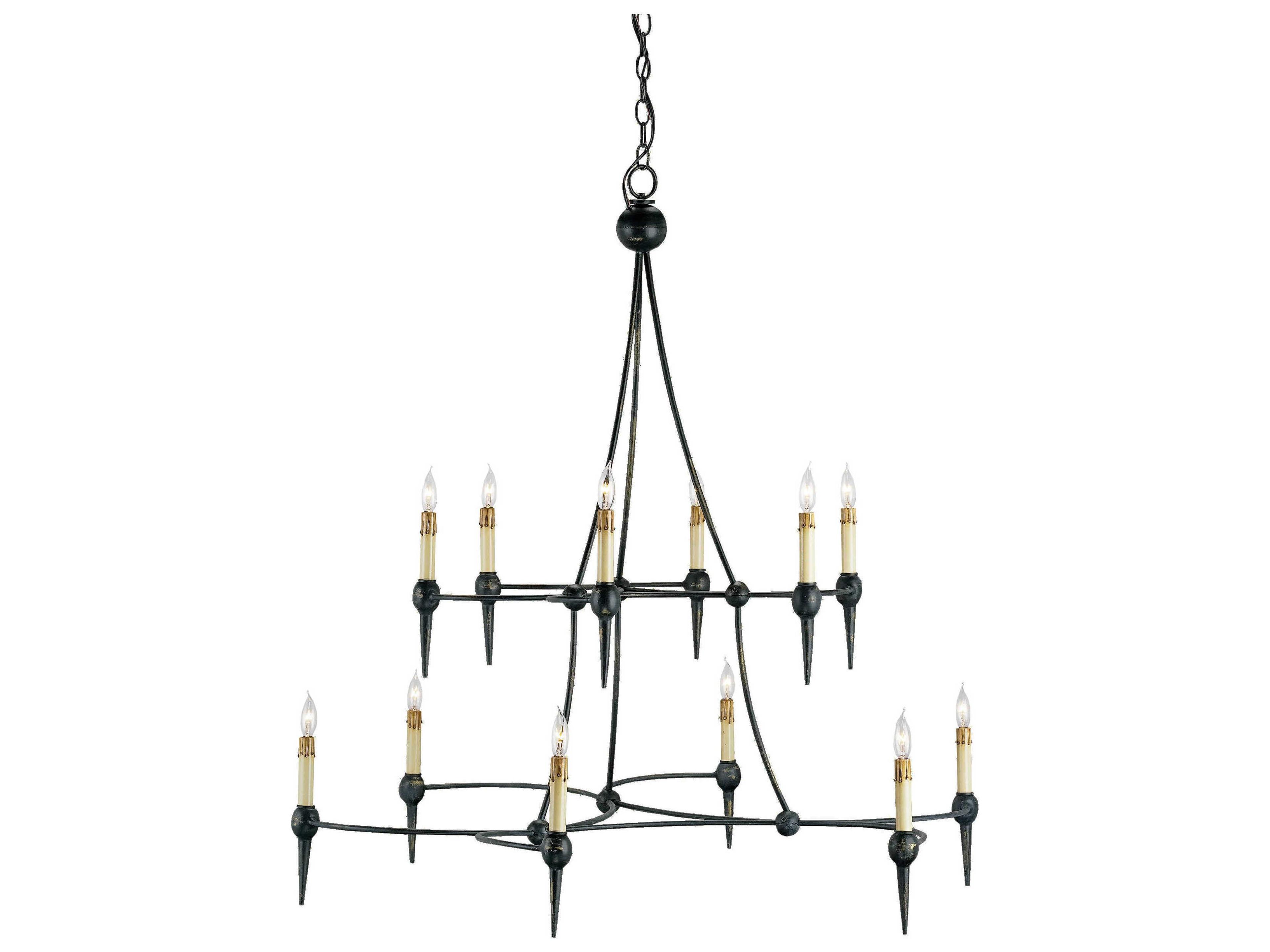 Danielli Chandelier in French Black A Contemporary 12-Light Fixture