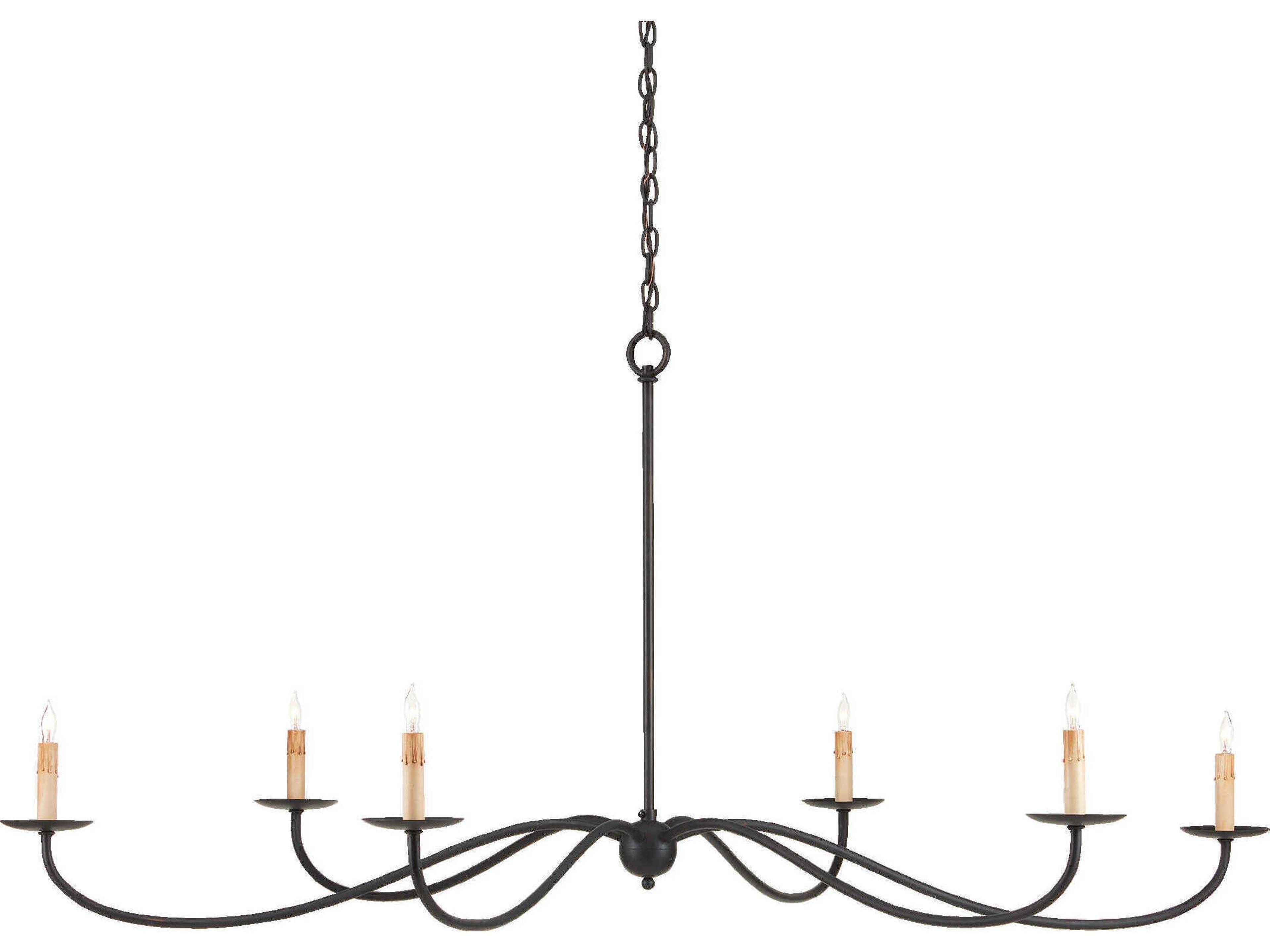 Saxon Chandelier in Zanzibar Black A Modern Wrought Iron Fixture