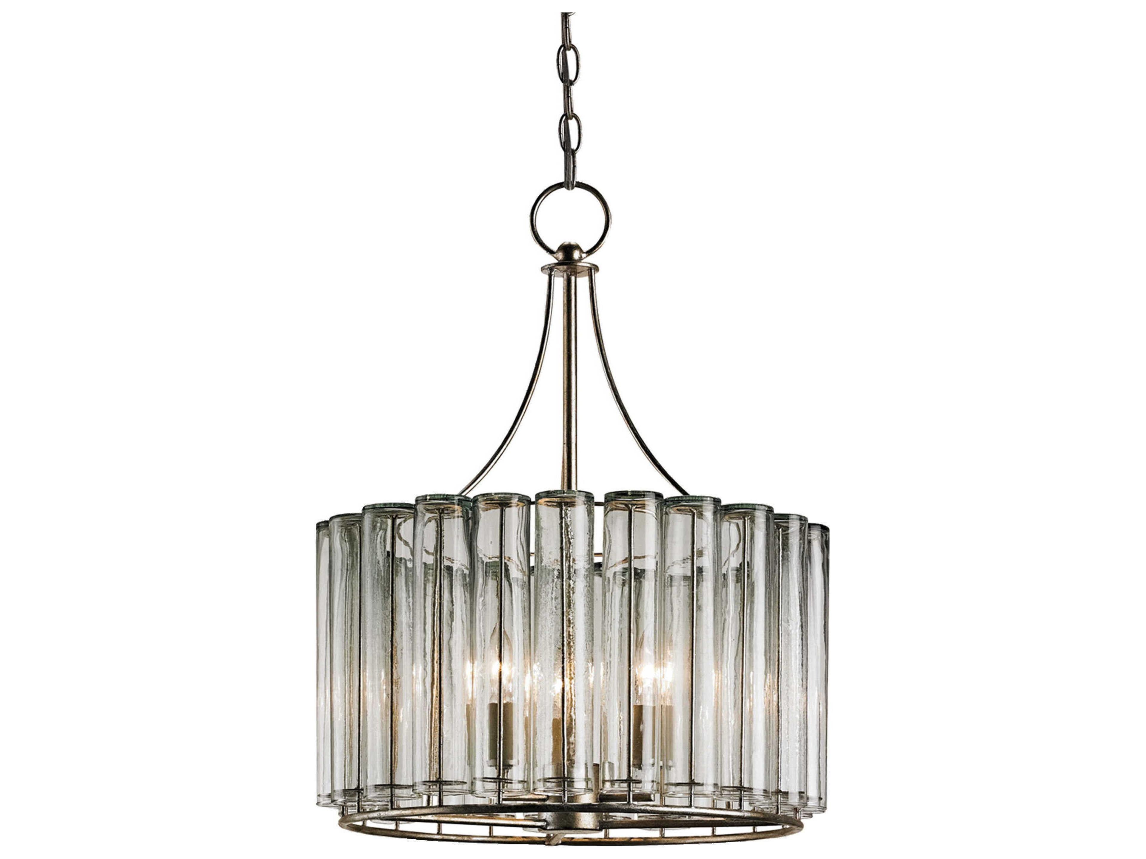 Bevilacqua Small Chandelier in Silver Leaf
