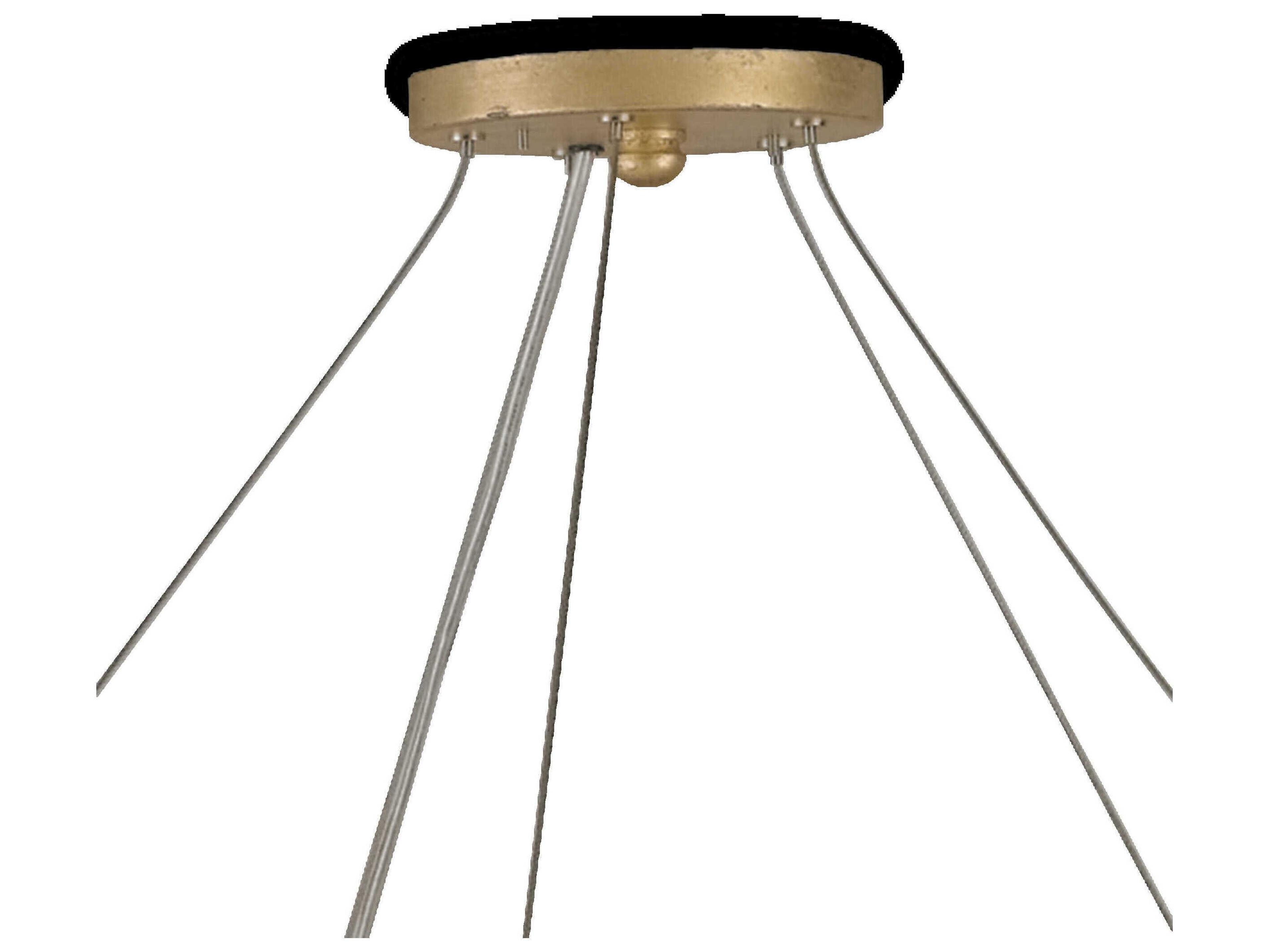 Currey & Company Ringmaster 10-Light Contemporary Gold Leaf Candelabra Chandelier