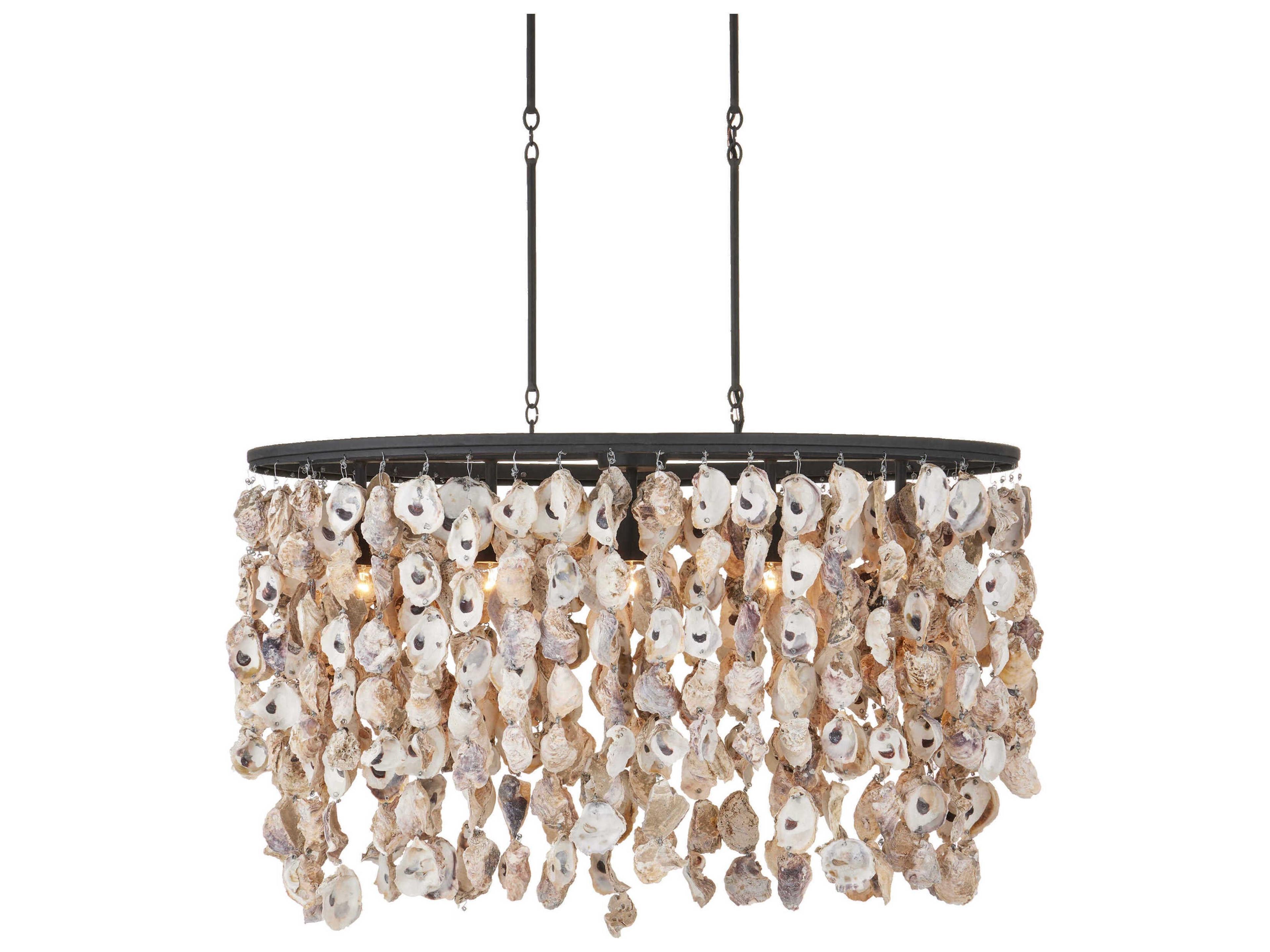 Stillwater Chandelier Natural Oyster Shell