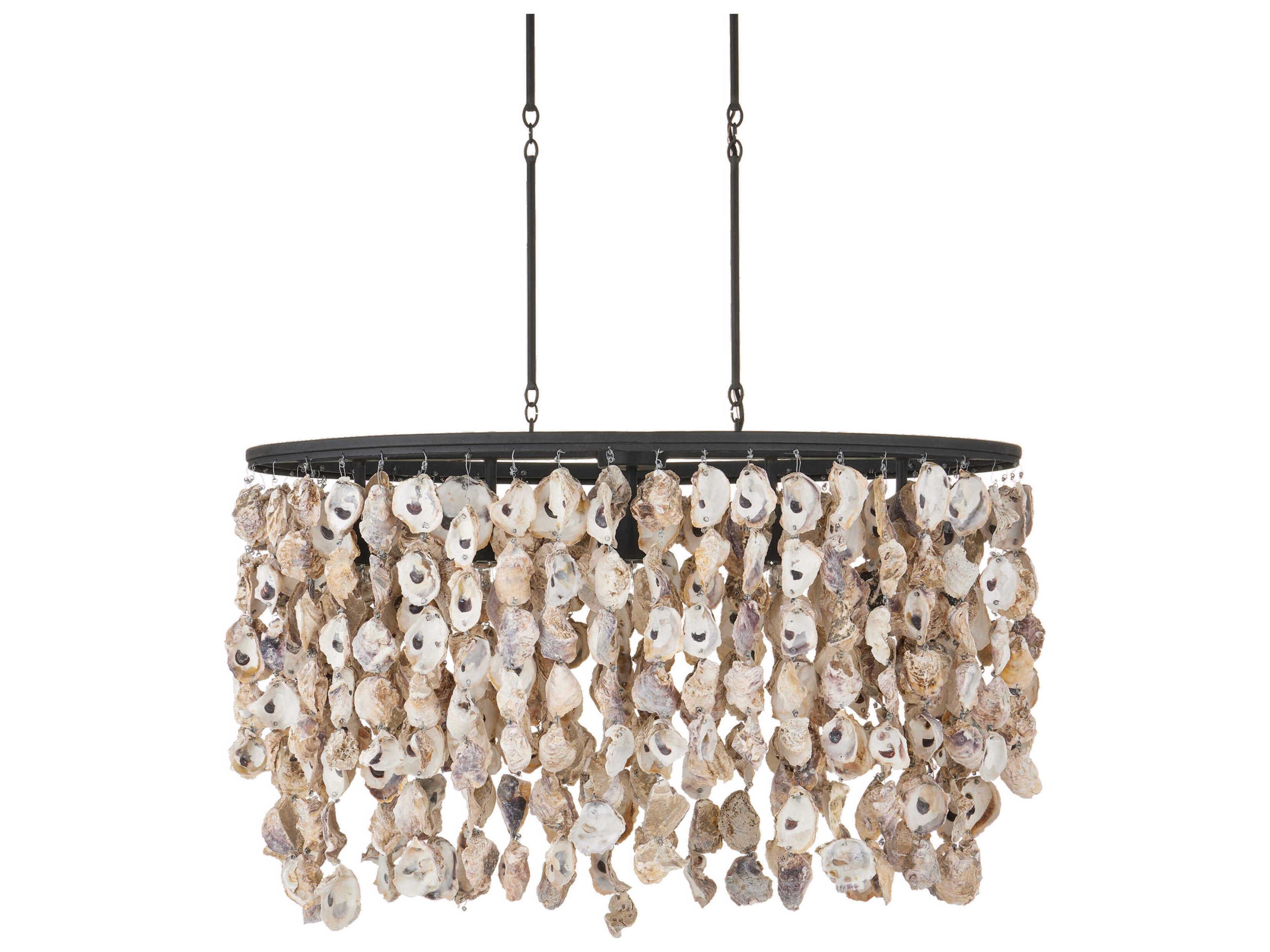 Currey & Company Stillwater 5-Light Blacksmith natural Round Island Pendant