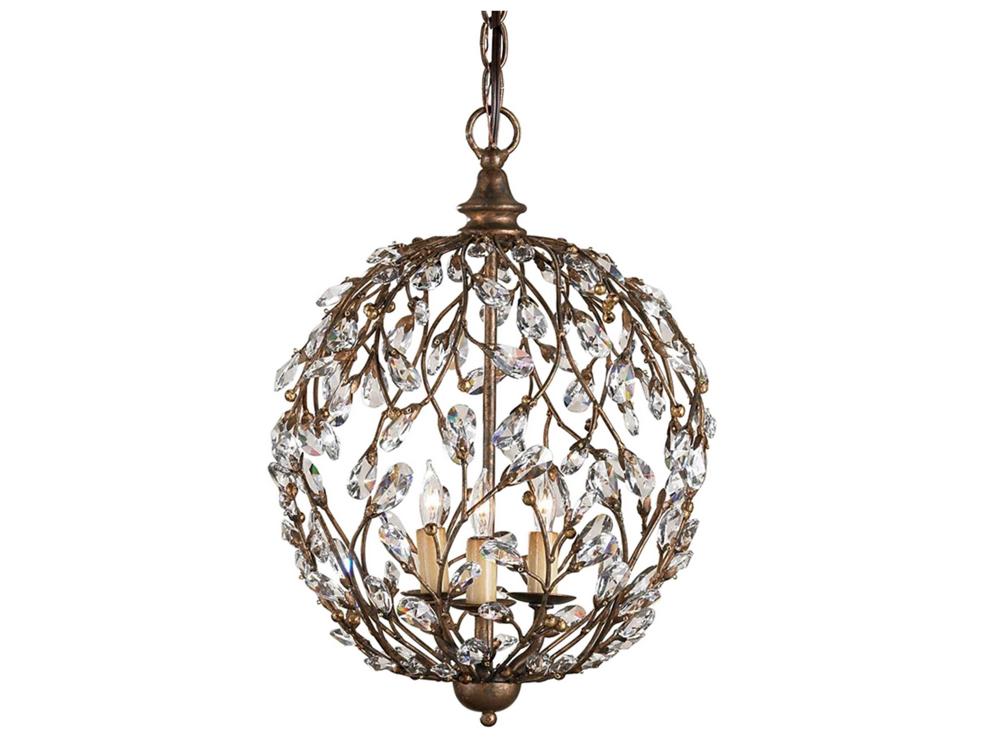 Crystal Bud Sphere Chandelier in Cupertino Finish