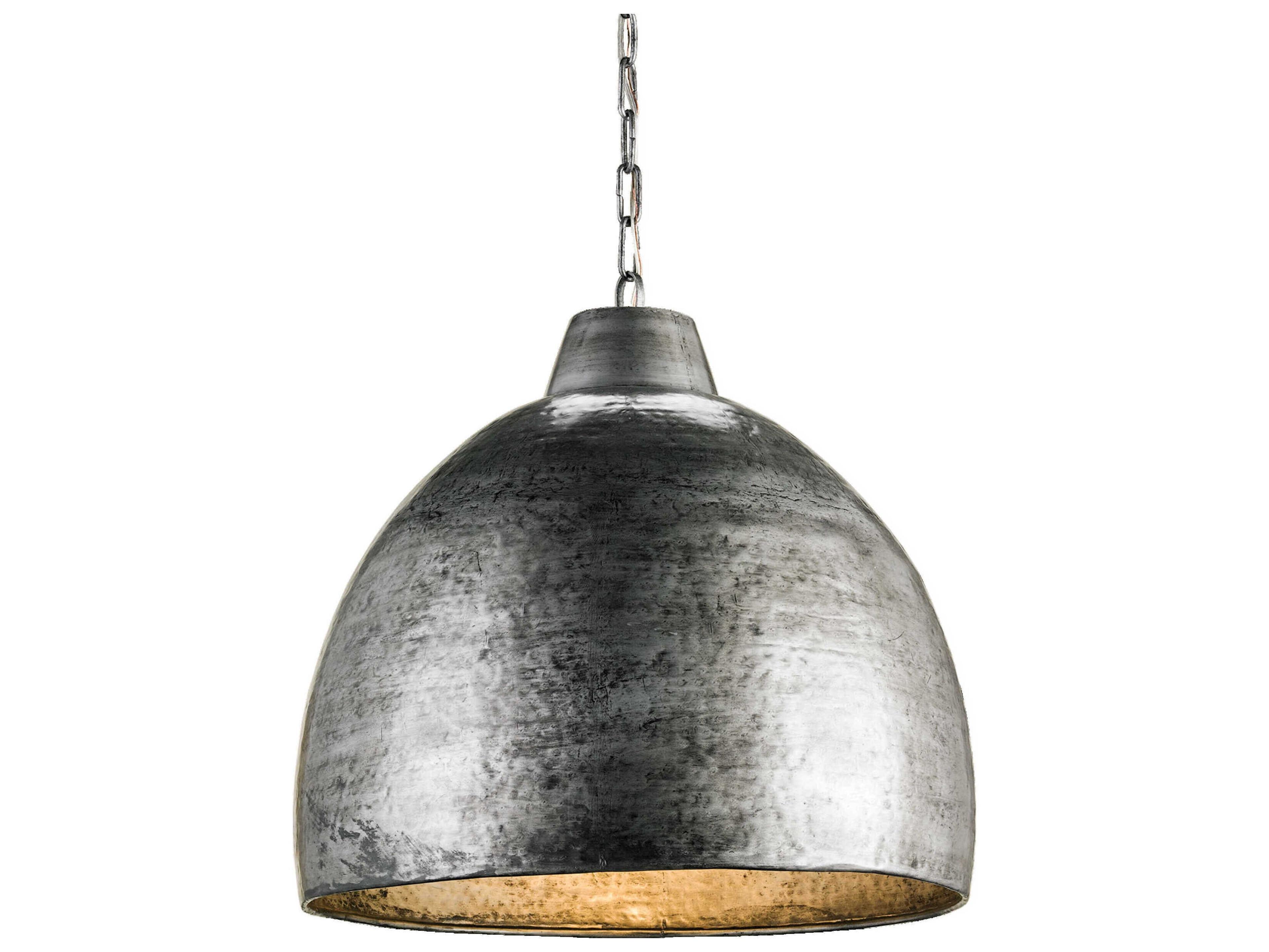 Earthshine Pendant Light Large Hammered Dome