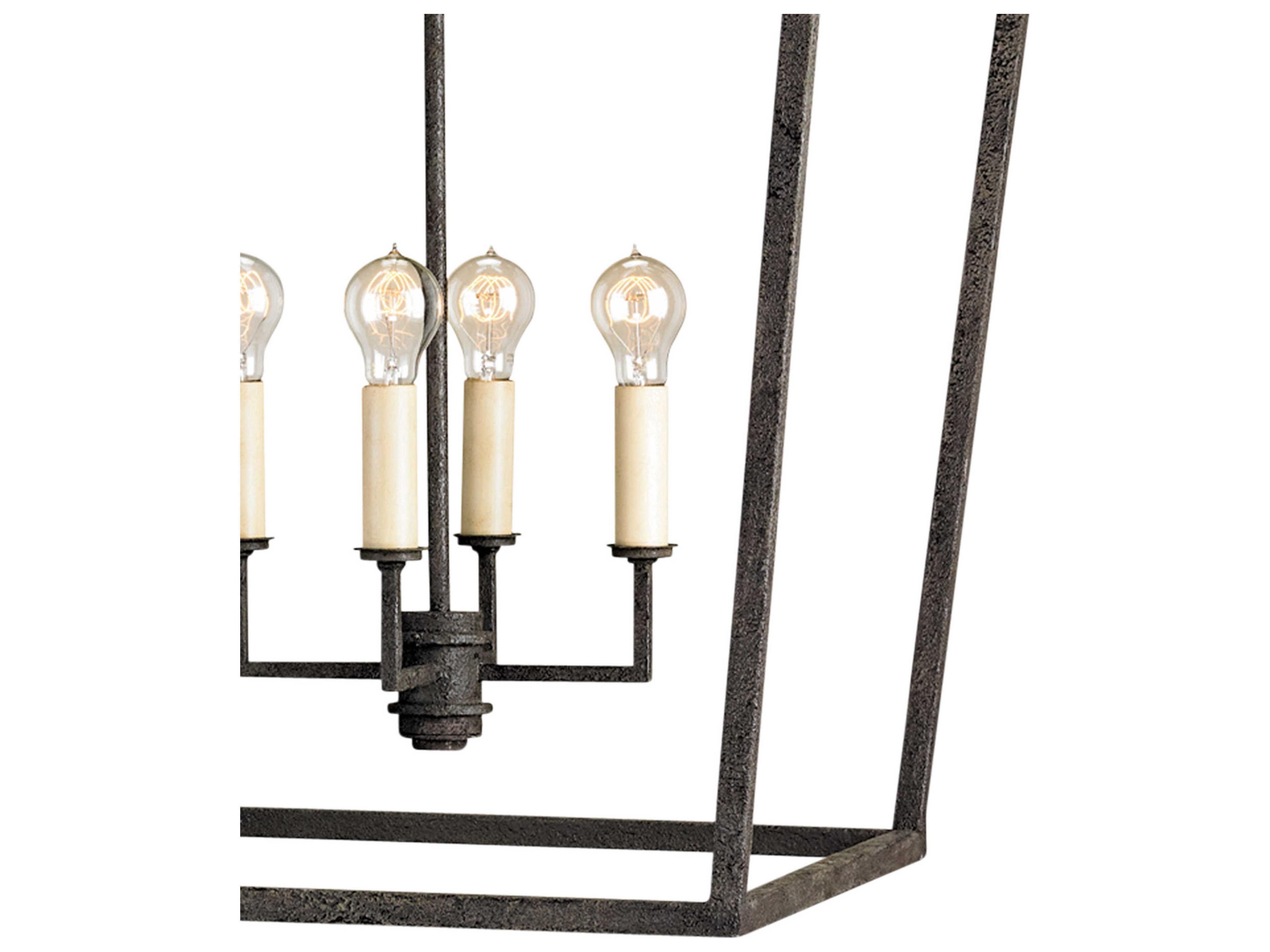 Currey & Company Denison 4-Light Mole Black Chandelier