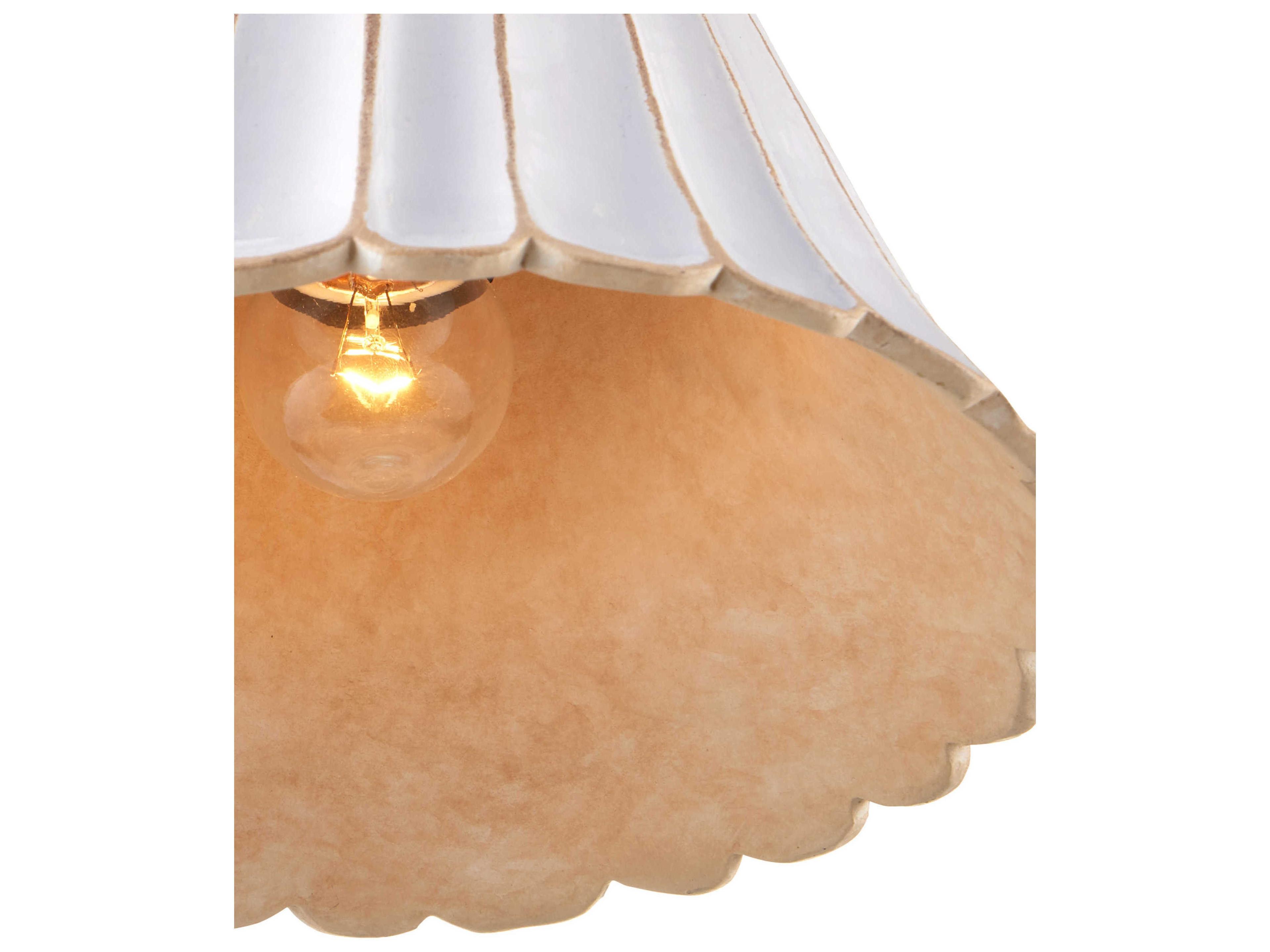 Currey & Company Jazz 1-Light Satin Black white Crackle Empire Mini Pendant