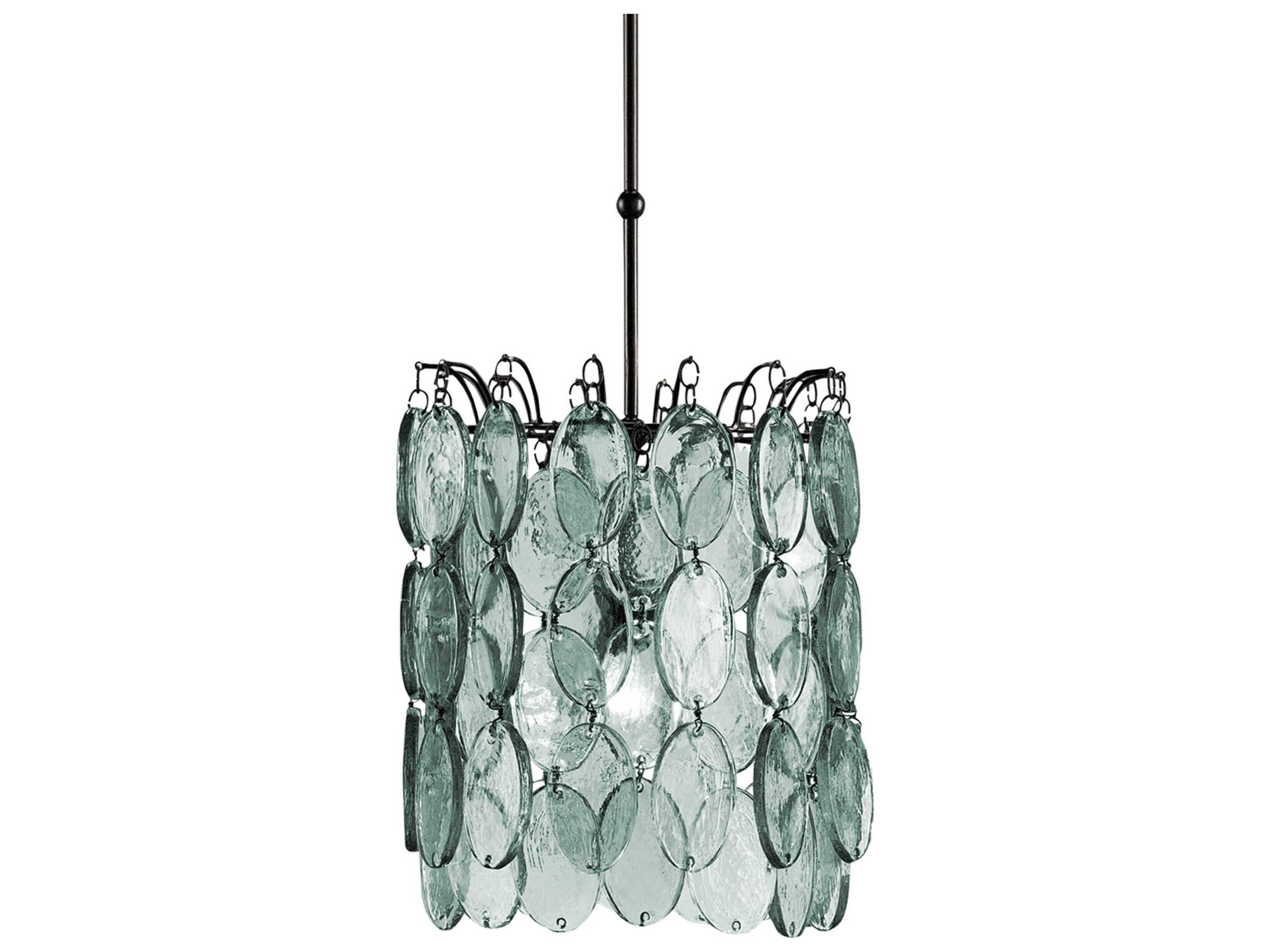 Airlie 1-Light Satin Black Glass Cylinder Pendant