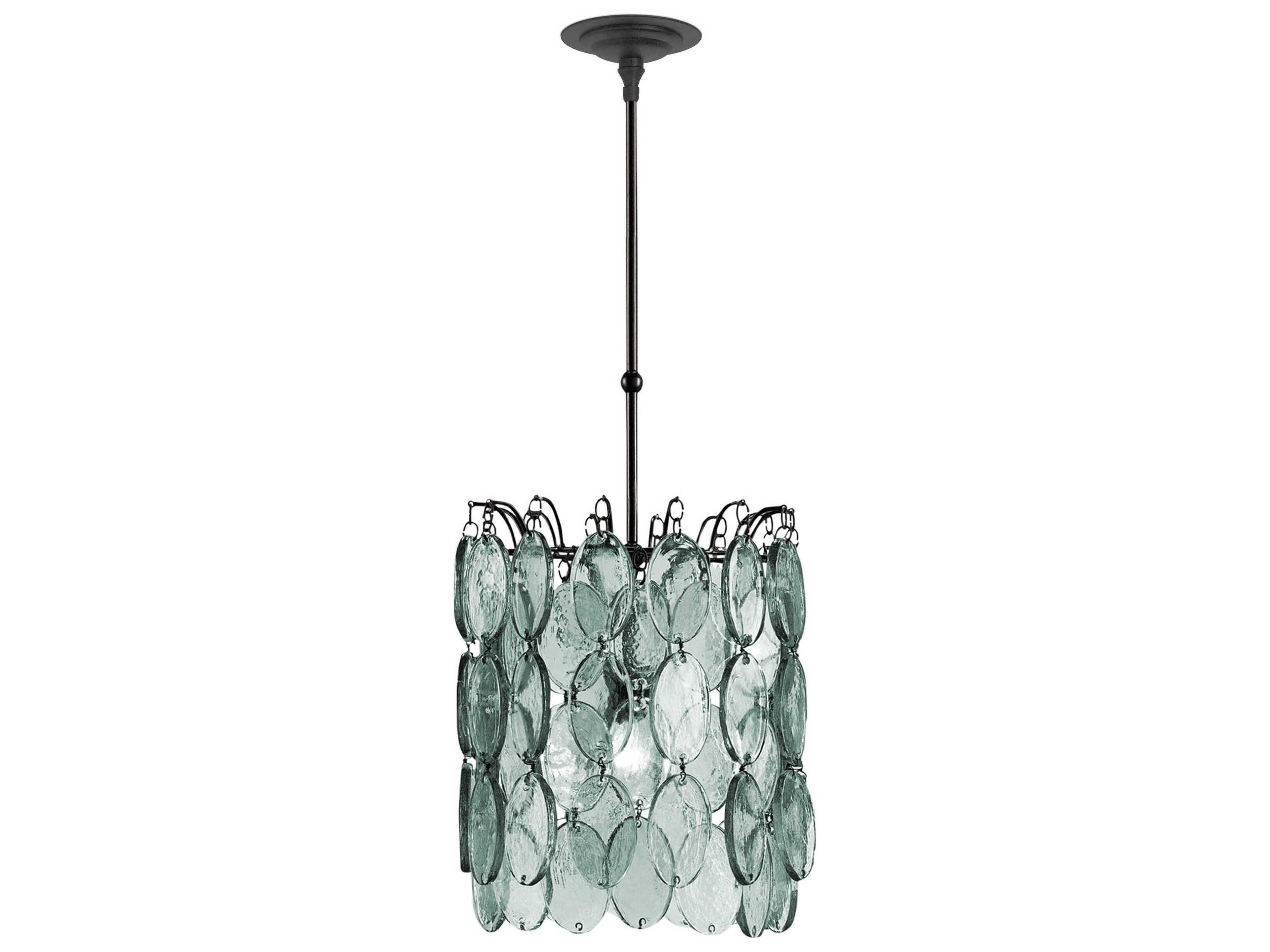 Currey & Company Airlie 1-Light Satin Black Glass Cylinder Pendant