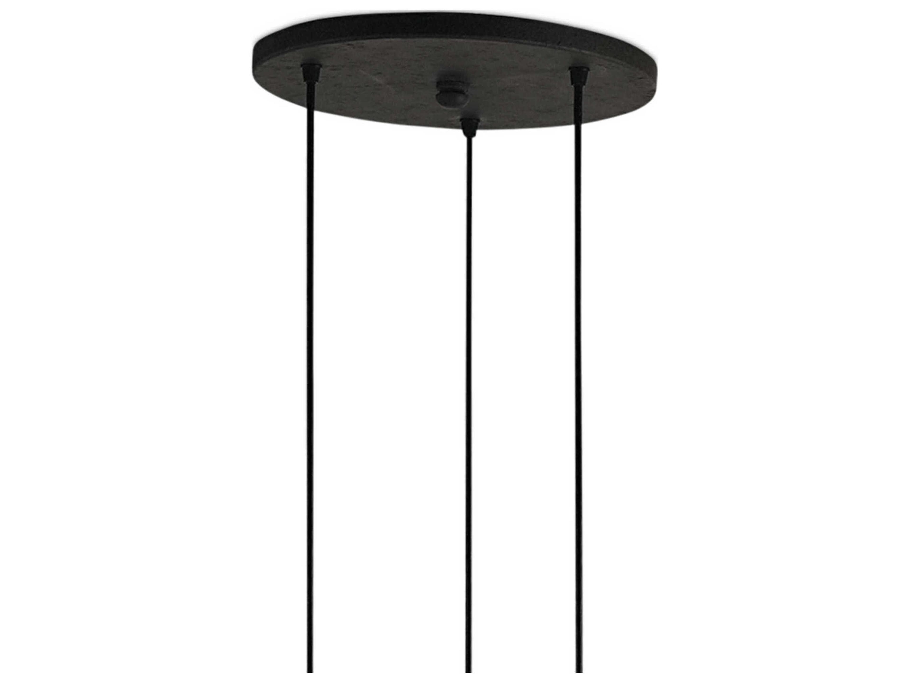 Currey & Company Beckett 3-Light Shirley Rust White Glass Globe Pendant