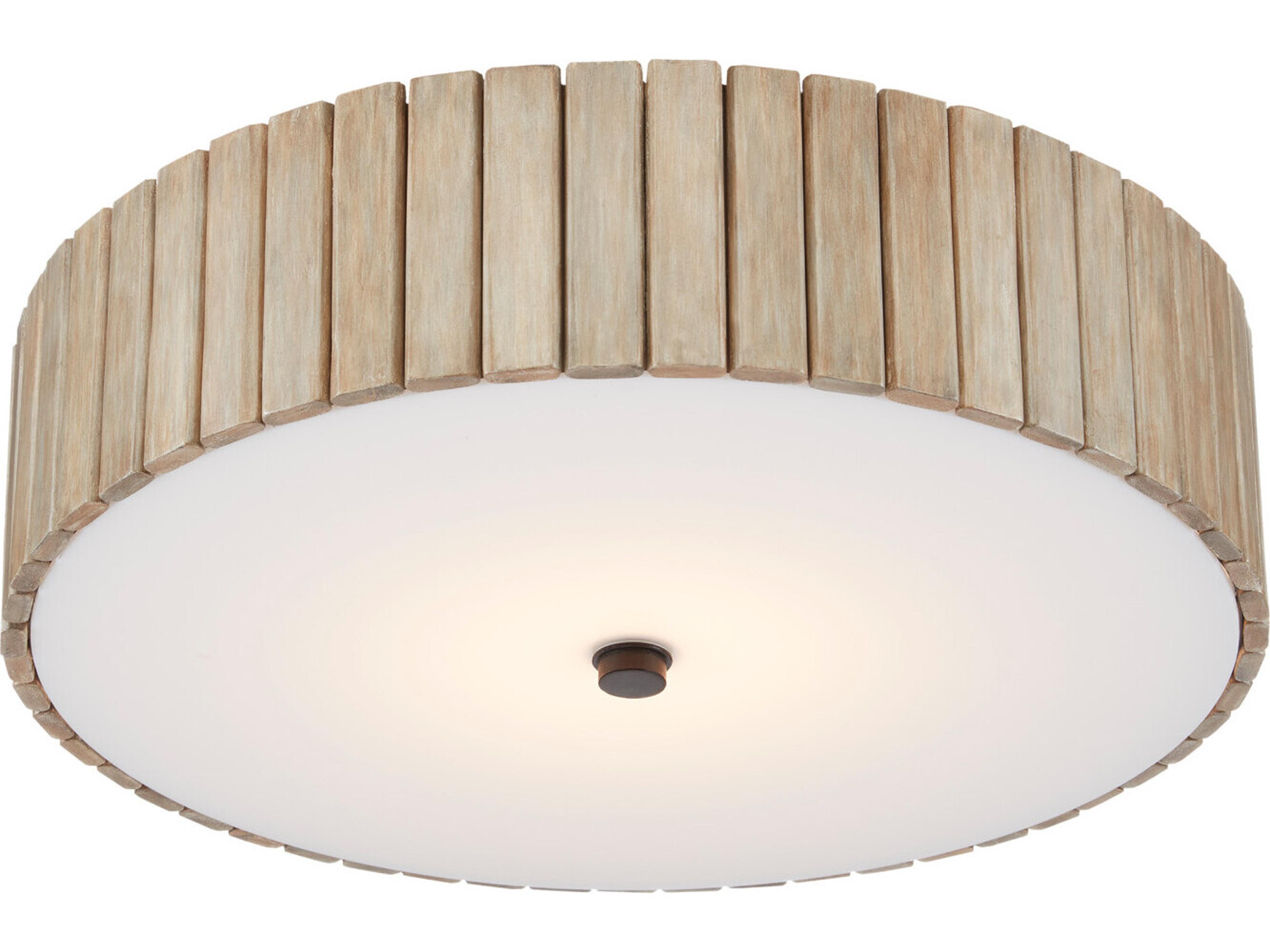 Currey & Company Tetterby 1-Light Natural Black Brown Drum Semi Flush Mount