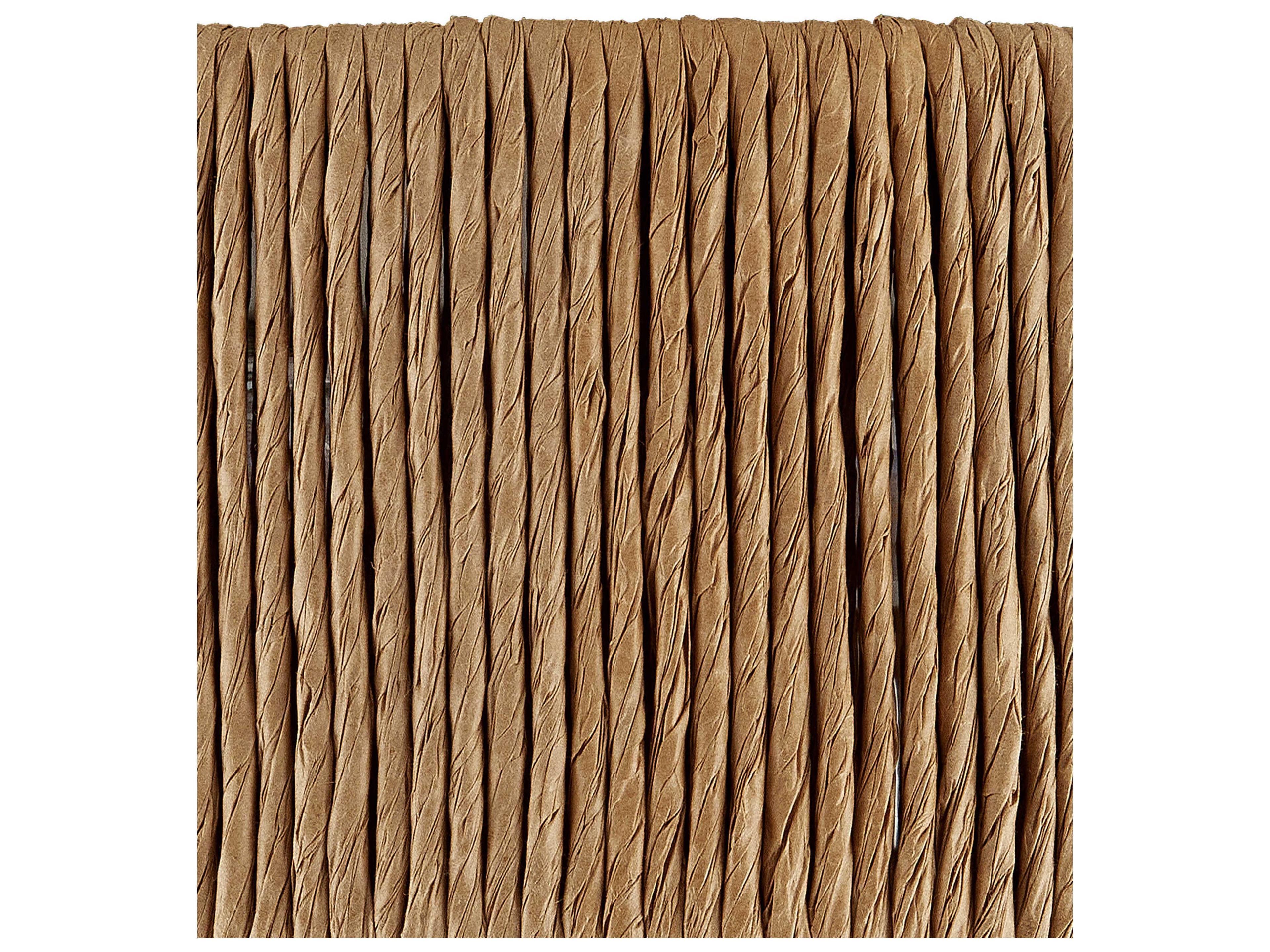 Currey & Company Brownell 1-Light Blacksmith Natural Brown LED Drum Flush Mount