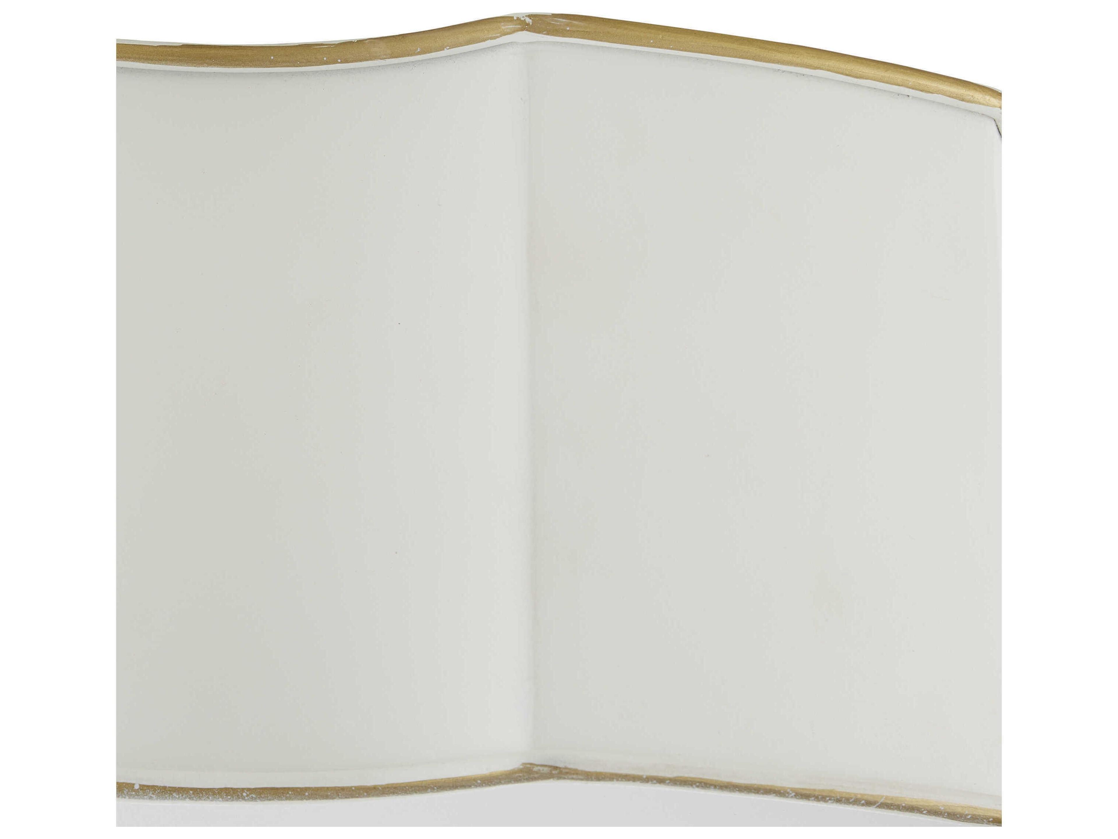 Currey & Company Wexford 3-Light Snow White Gold LED Flush Mount