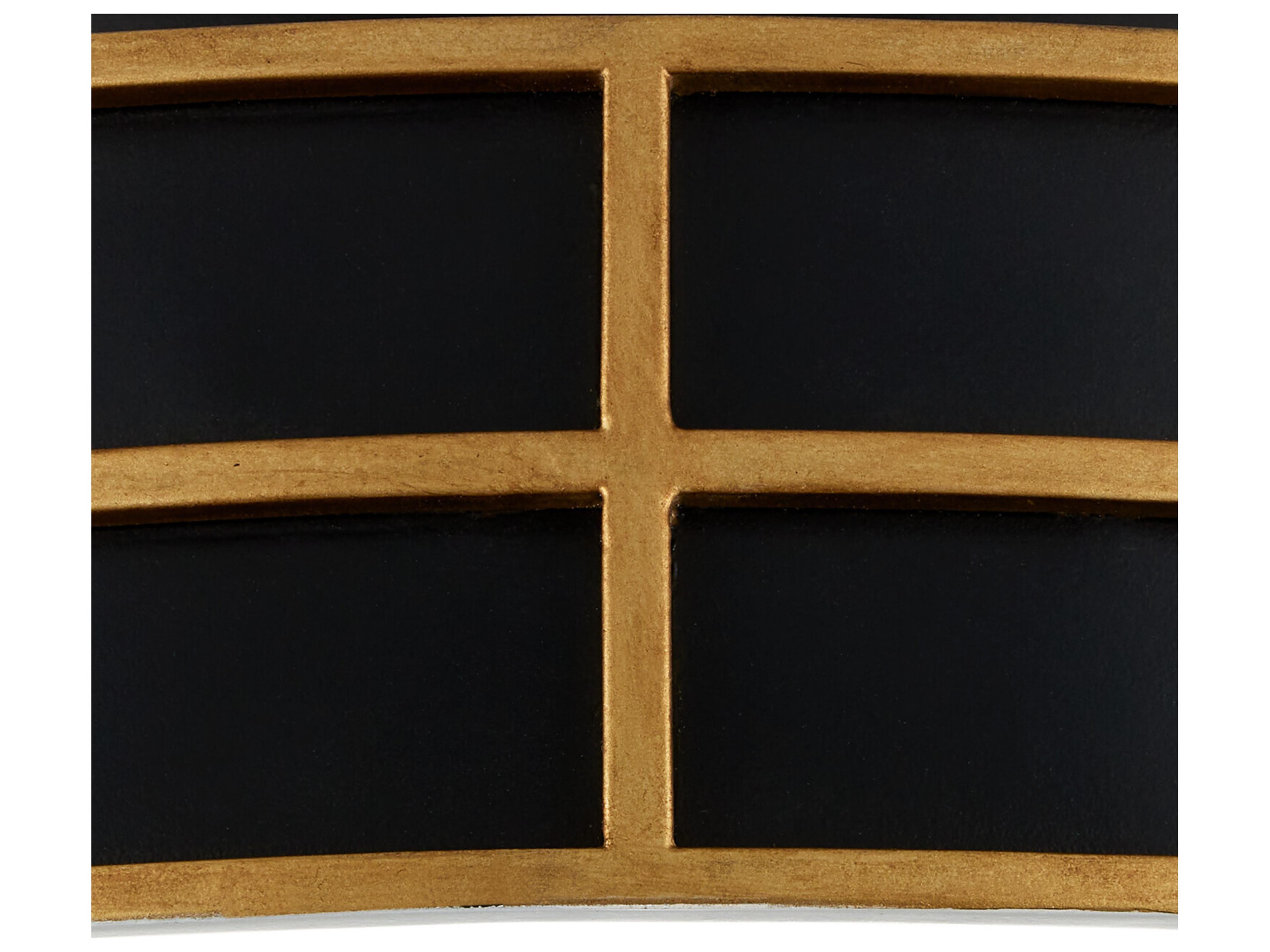 Currey & Company Fielding 1-Light Black Drum Flush Mount