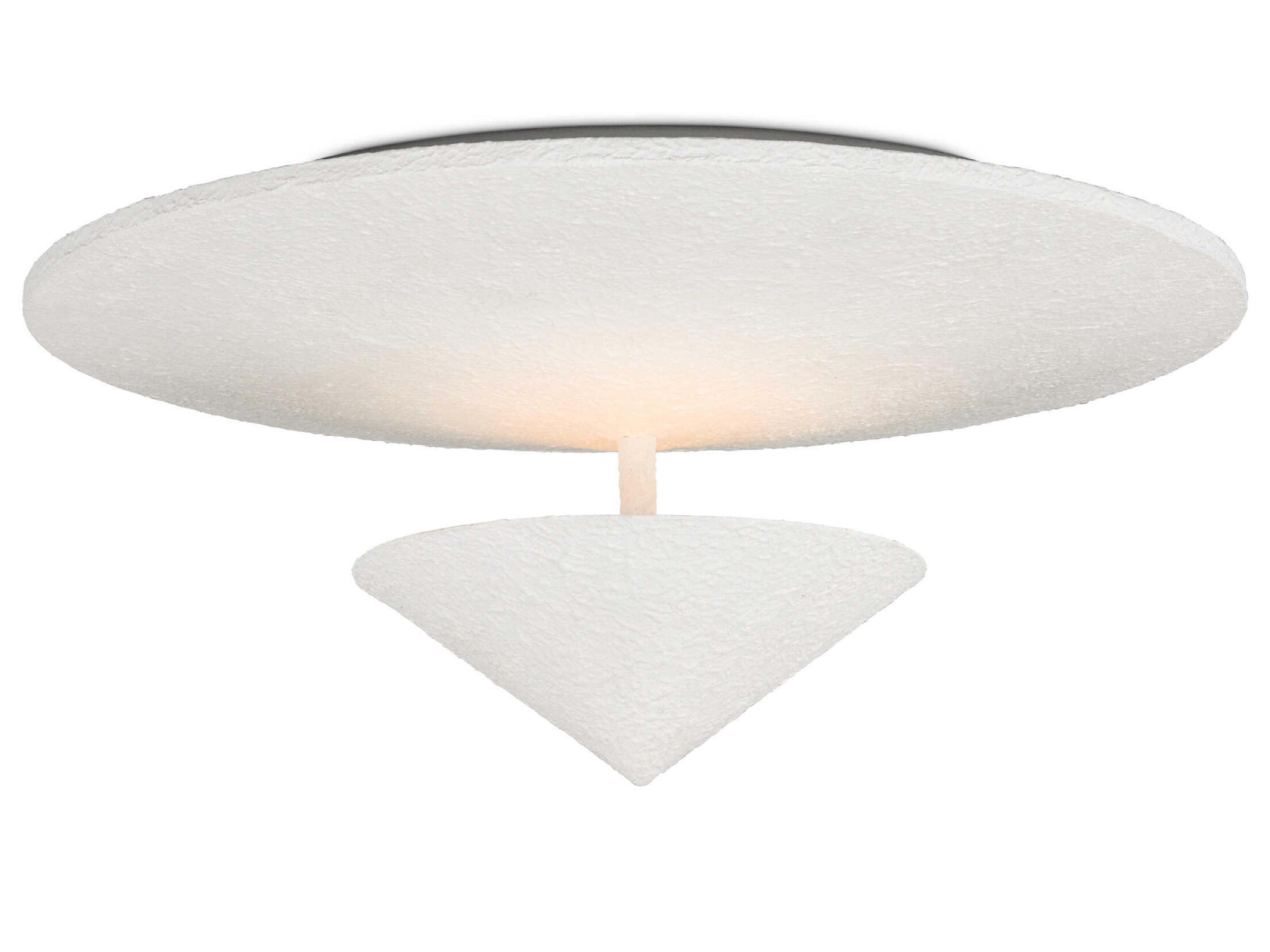 Currey & Company Empyrean 1-Light Yeso Blanco White Flush Mount