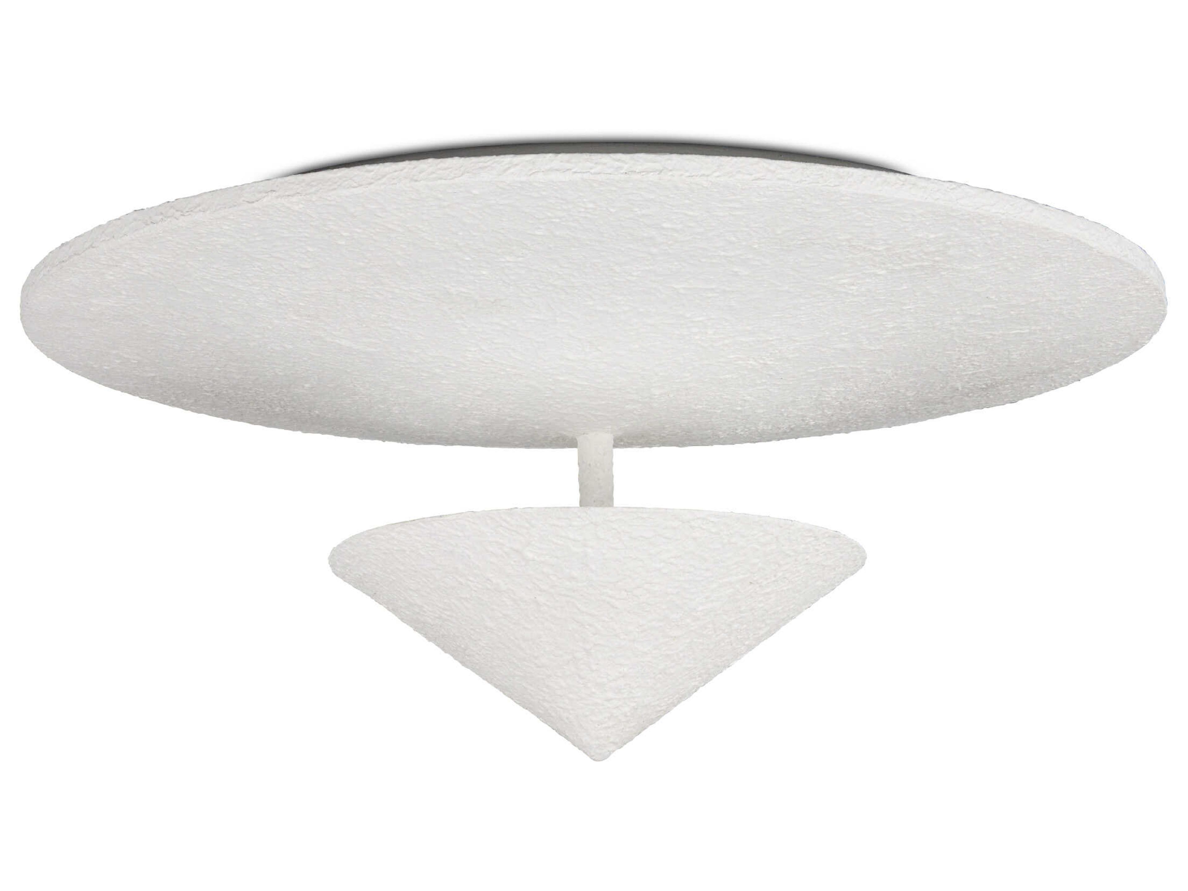 Currey & Company Empyrean 1-Light Yeso Blanco White Flush Mount