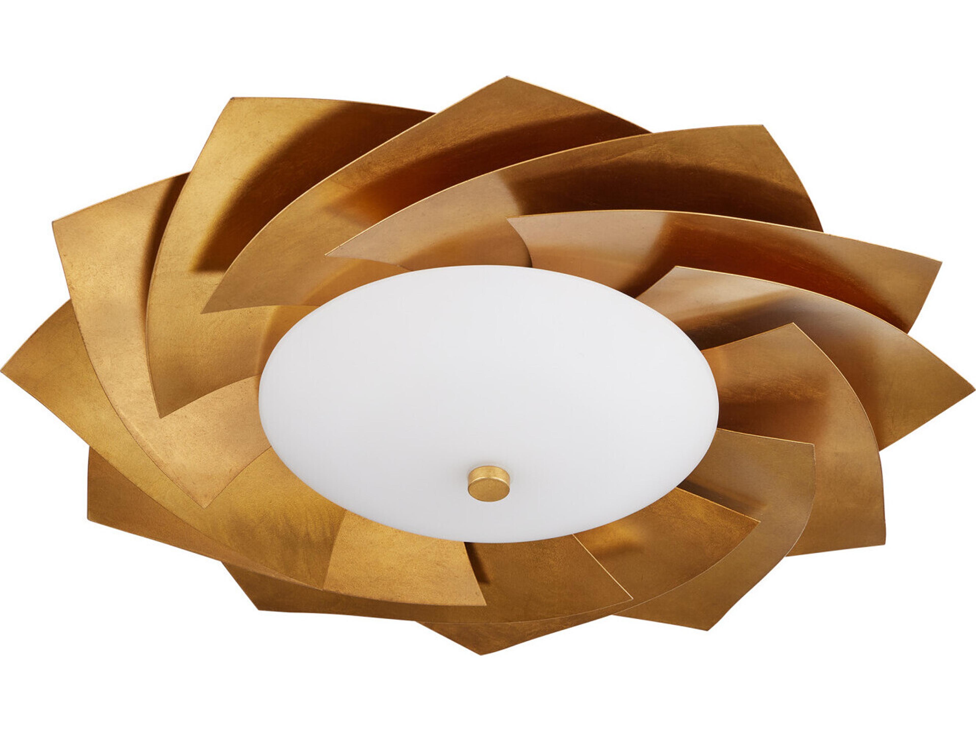 Currey & Company Asterisk 1-Light Gold Flush Mount