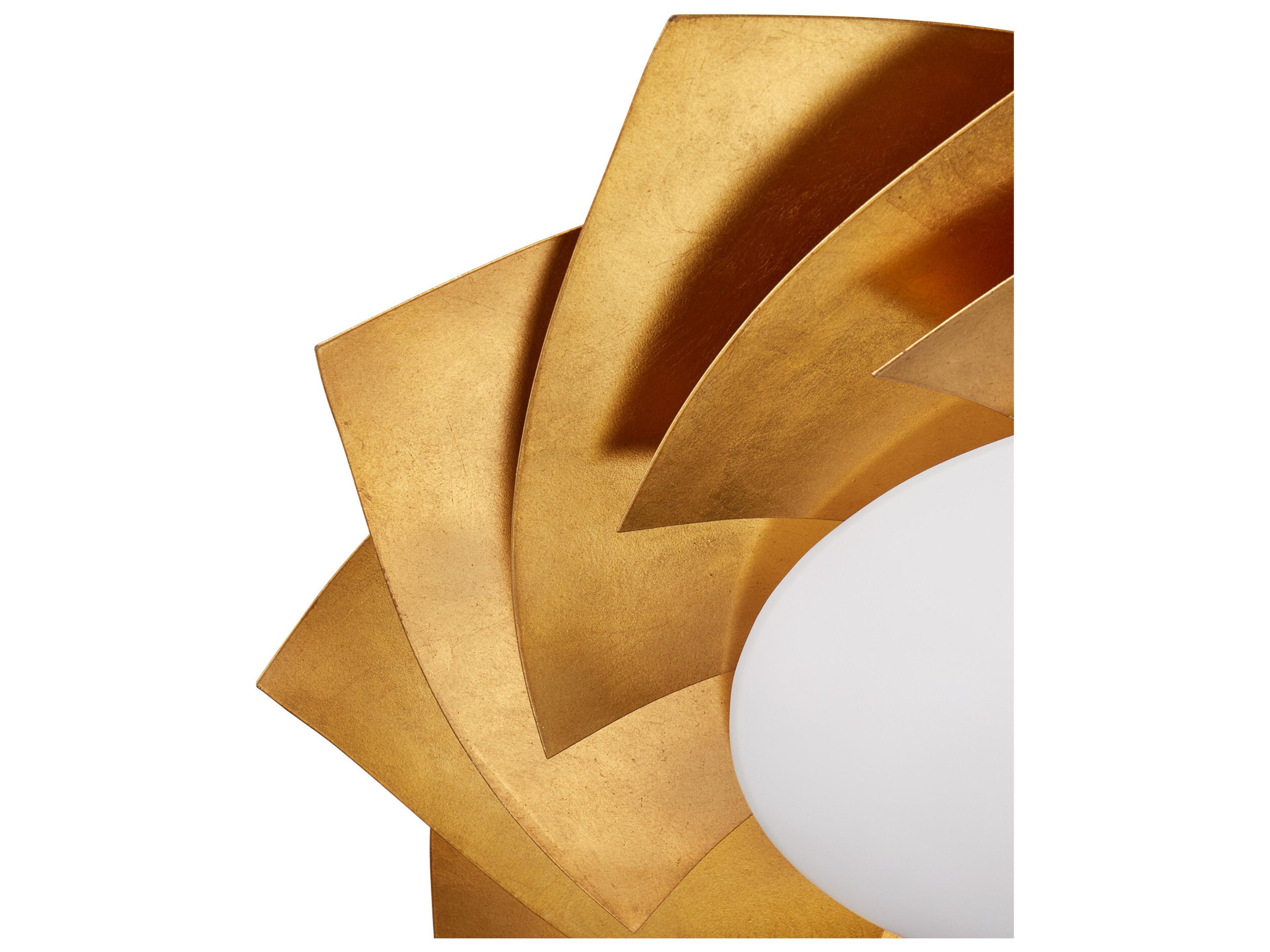 Currey & Company Asterisk 1-Light Gold Flush Mount