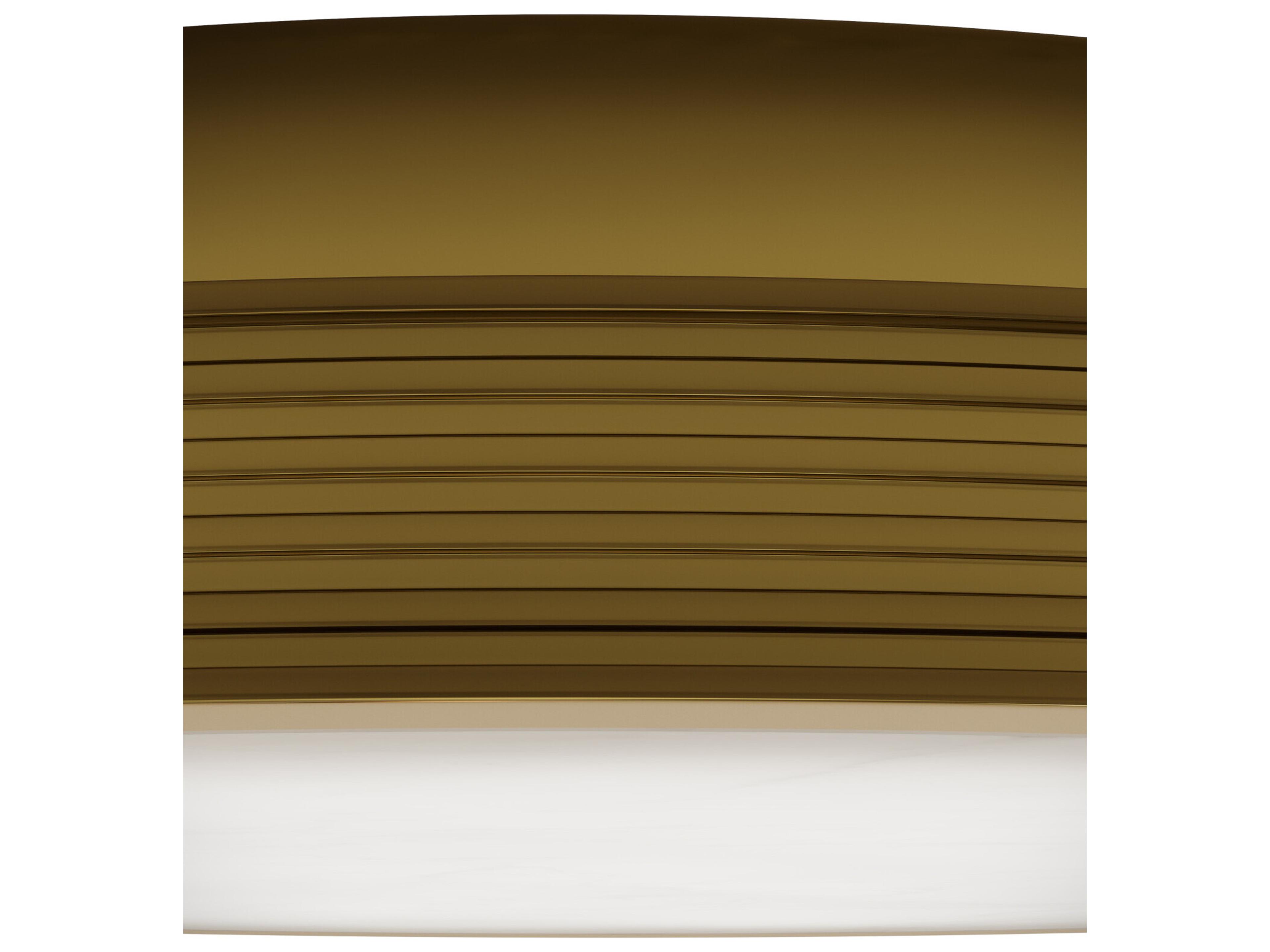 Currey & Company Aydan 1-Light Natural Polished Antique Brass Round Flush Mount