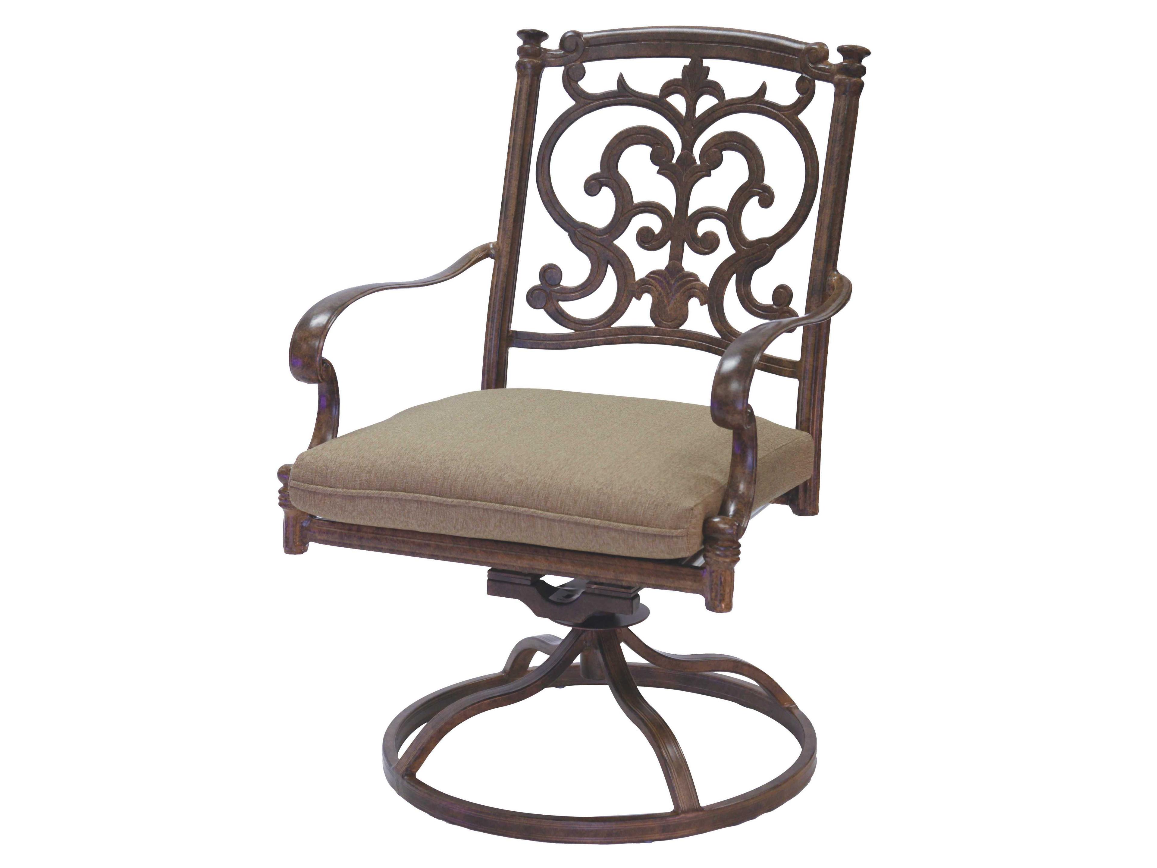 Santa Barbara Antique Bronze Cast Aluminum Swivel Rocker Chair