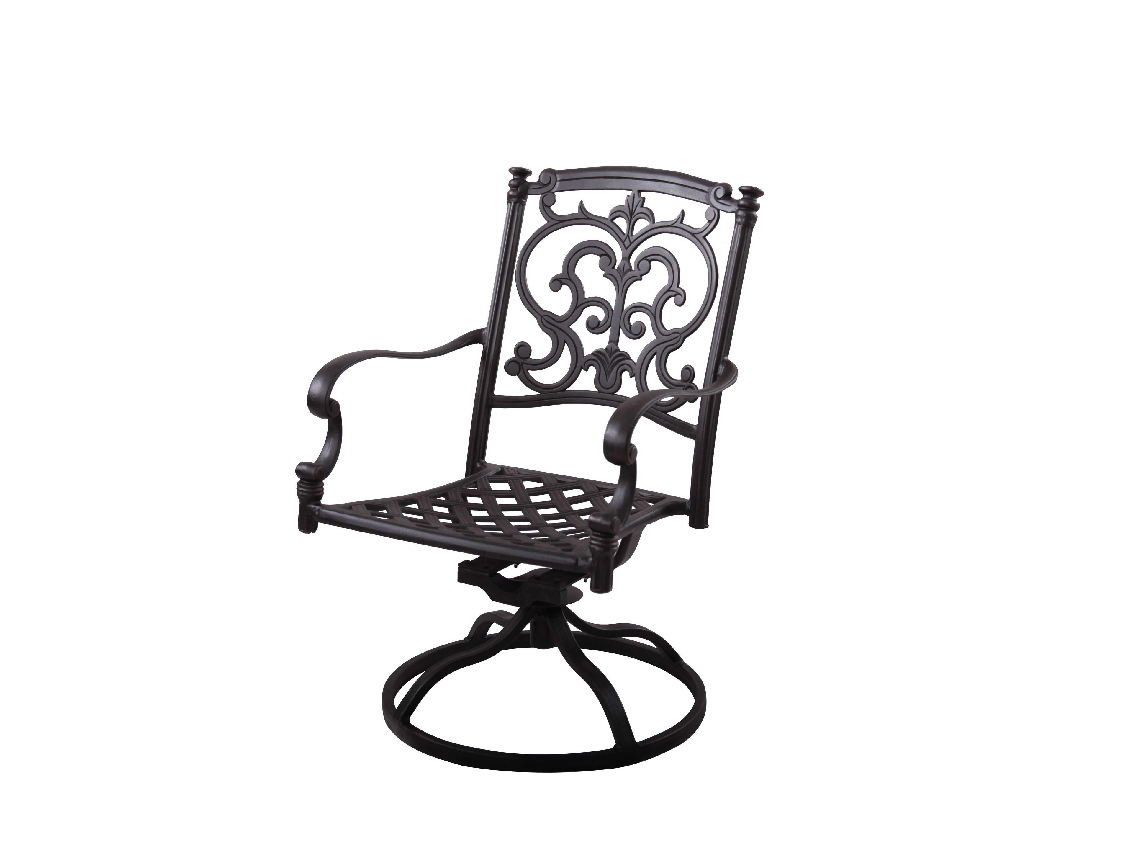 Darlee Outdoor Living Santa Barbara Antique Bronze Cast Aluminum Swivel Rocker Chair