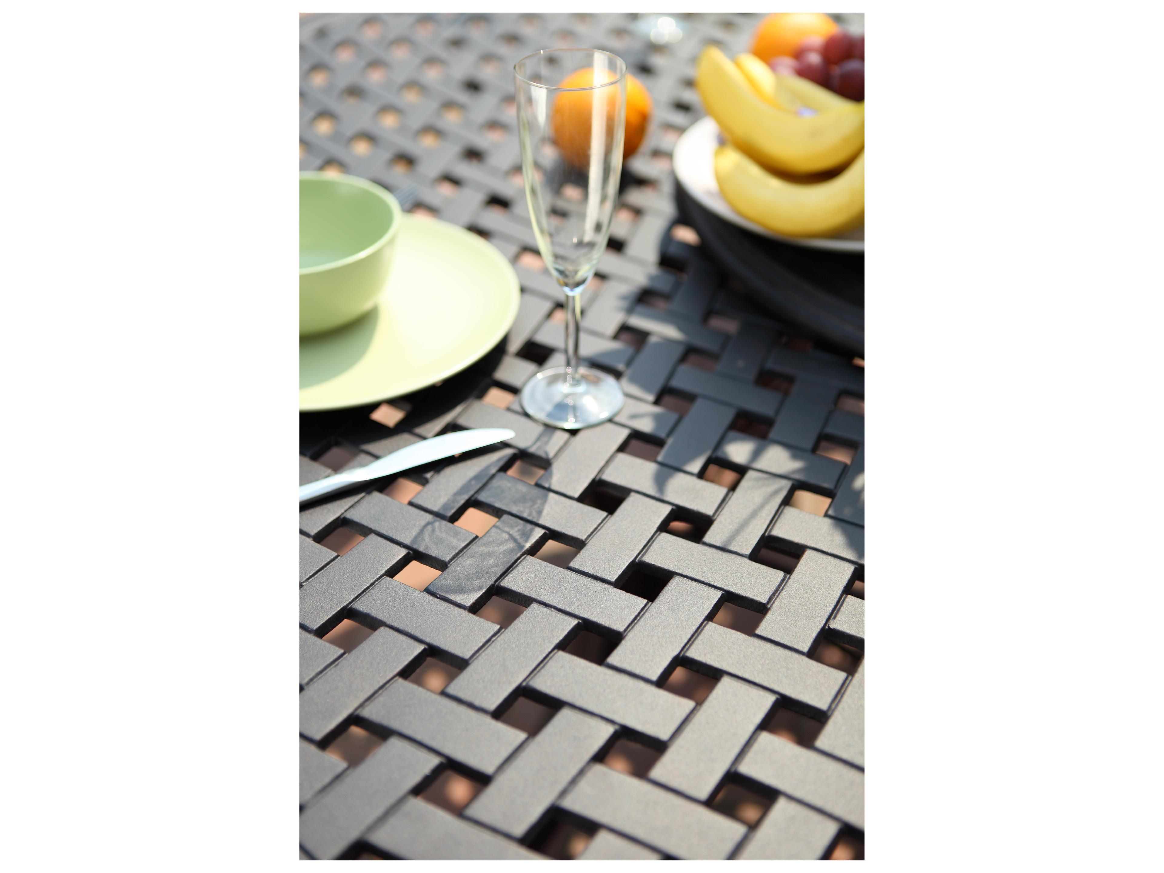 Darlee Outdoor Living Sedona Cast Aluminum 10-Piece Dining Set with Cushions and 71'' Round Dining Table and Lazy Susan