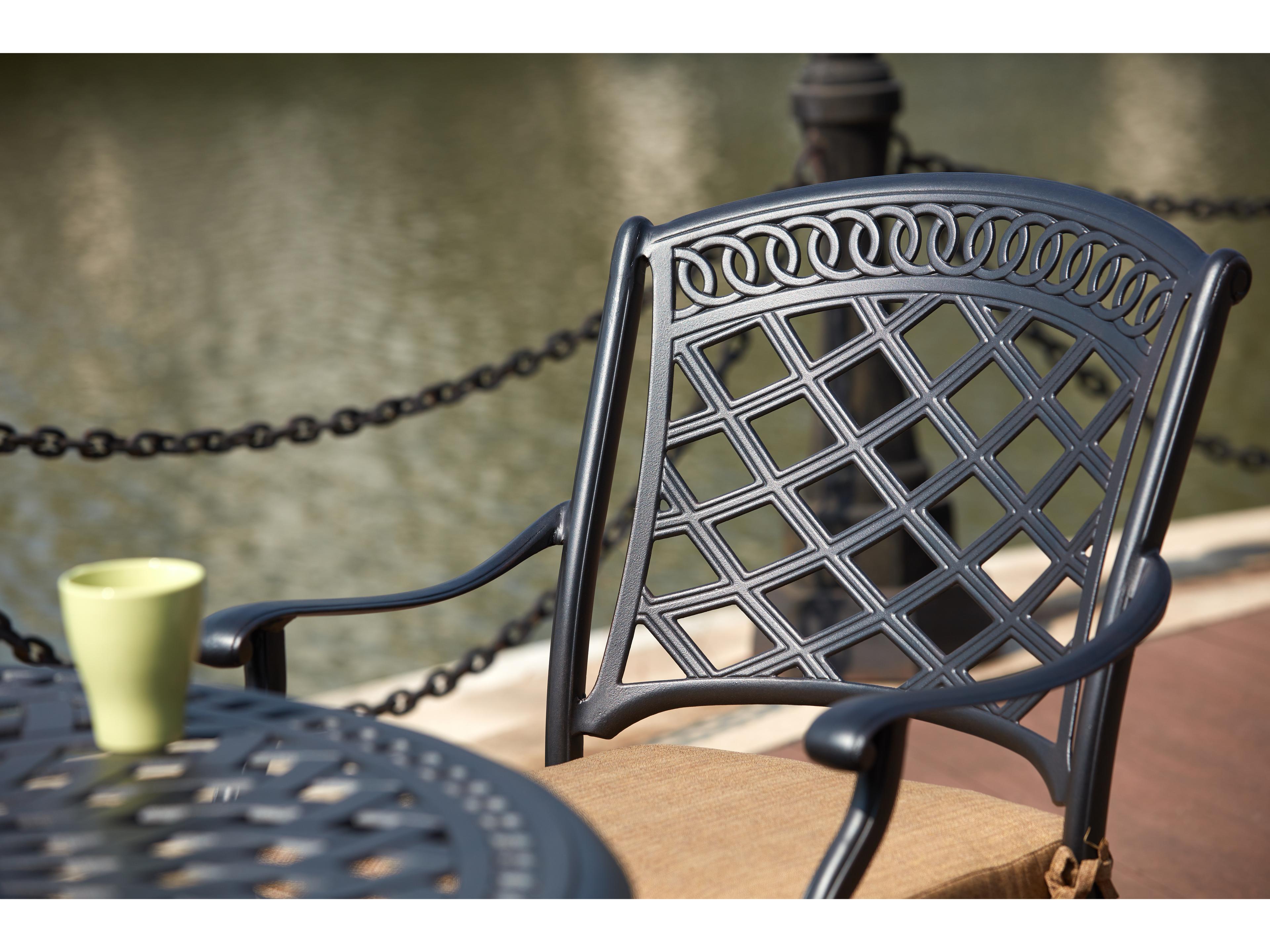 Darlee Outdoor Living Sedona Cast Aluminum 5-Piece Dining Set with Cushions and 48'' Round Dining Table