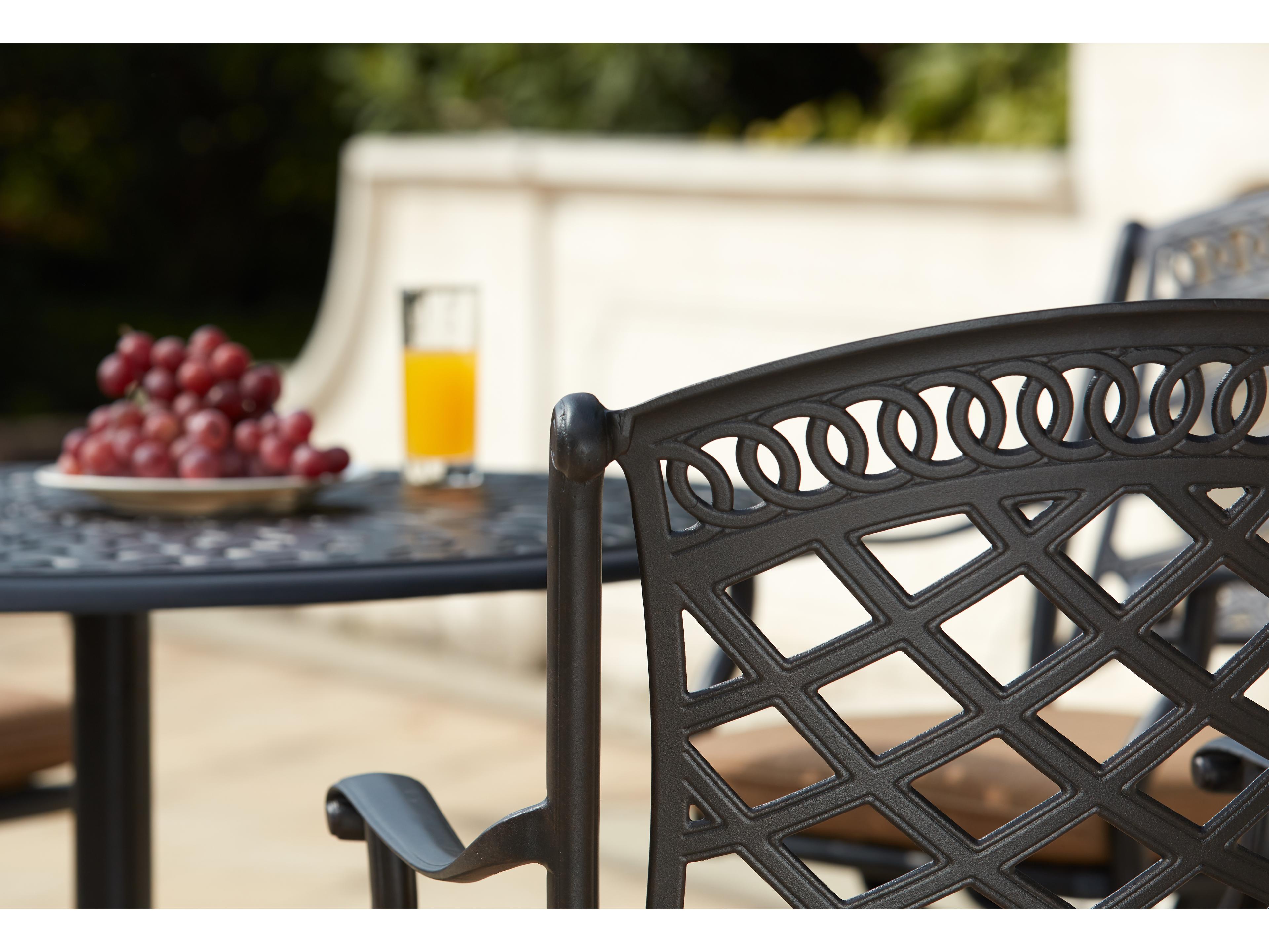 Darlee Outdoor Living Sedona Cast Aluminum 5-Piece Bar Set with Cushions and 42'' Round Pedestal Bar Table