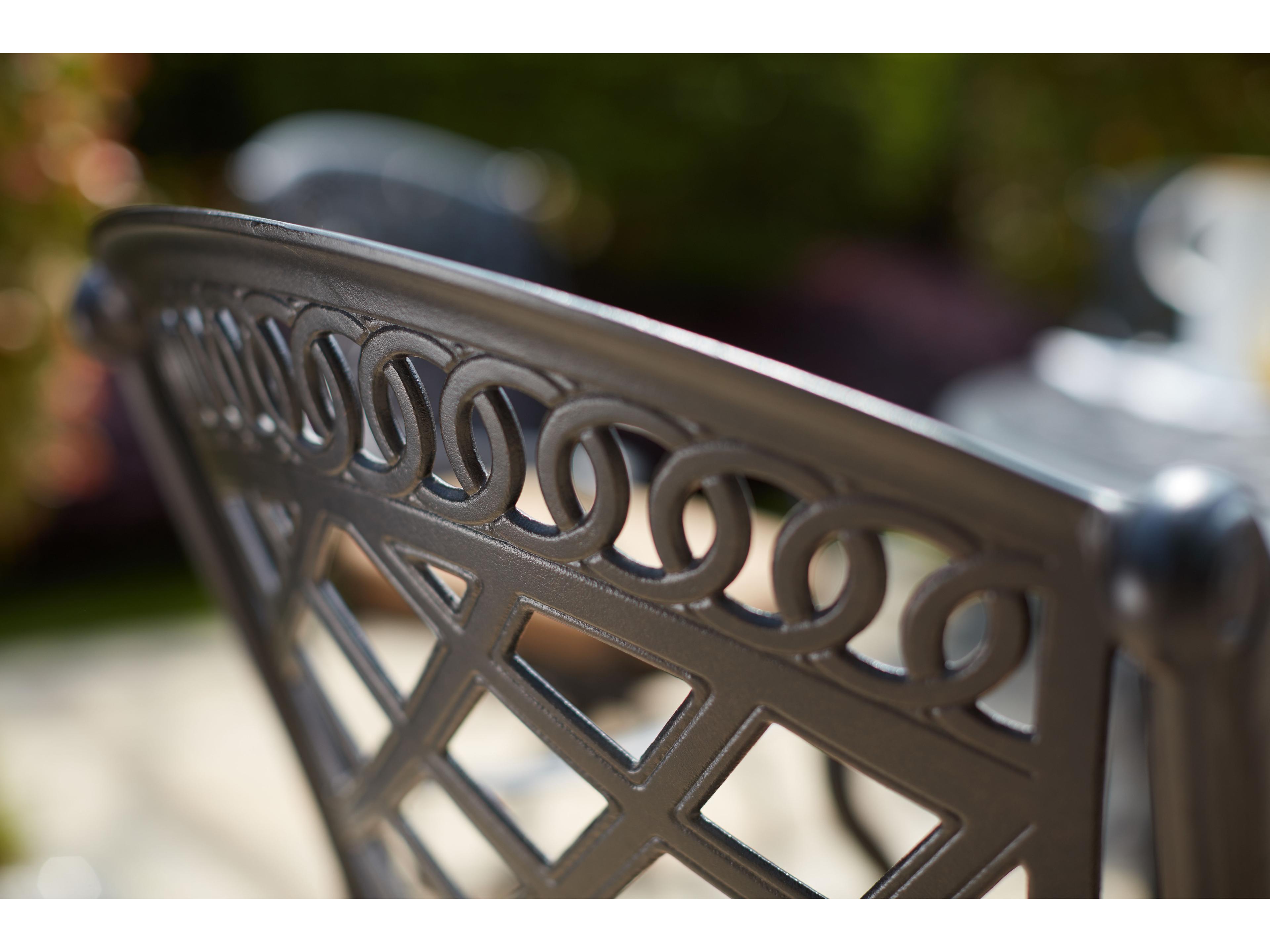 Darlee Outdoor Living Sedona Cast Aluminum 5-Piece Bar Set with Cushions and 42'' Round Pedestal Bar Table