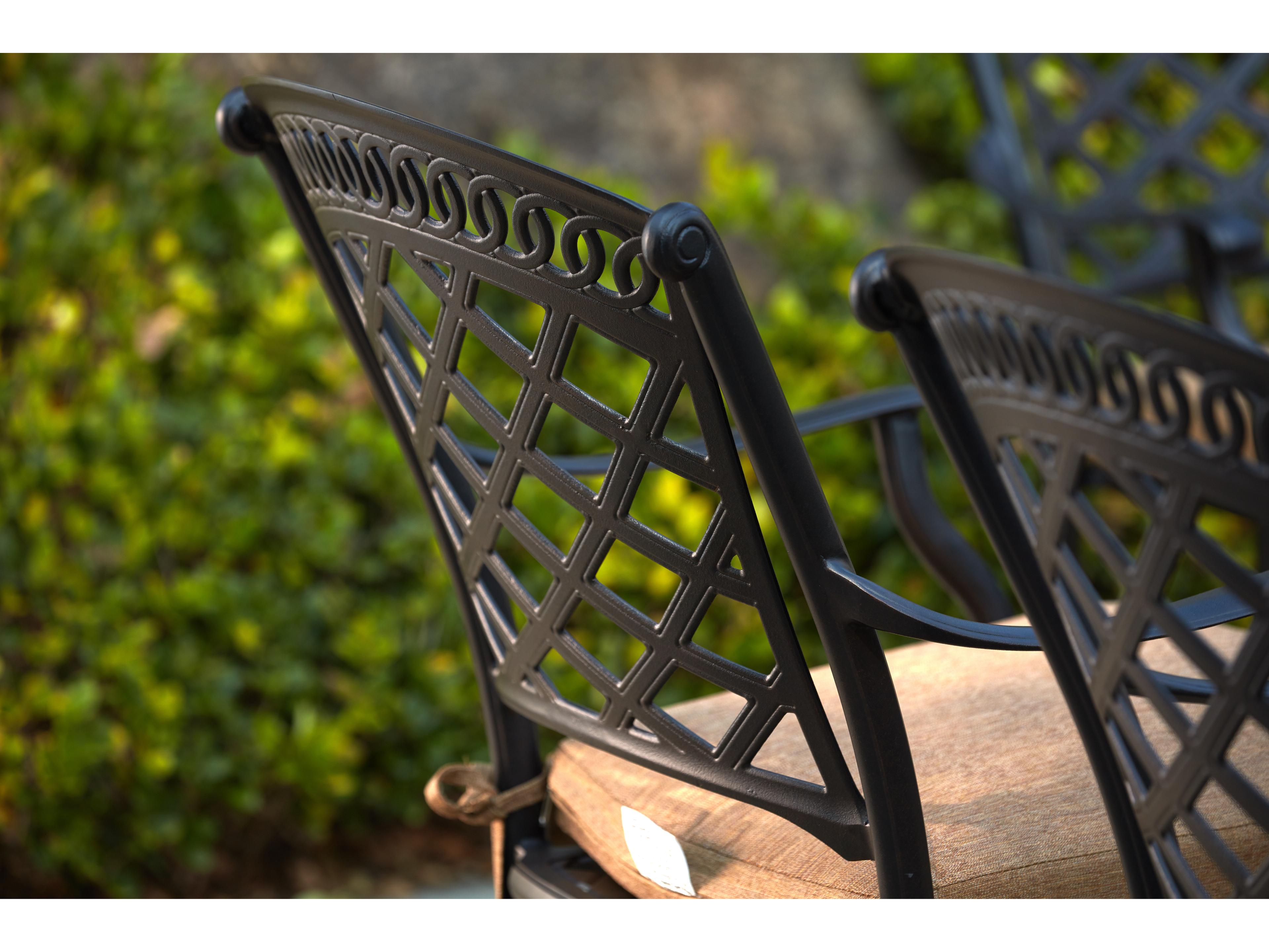 Darlee Outdoor Living Sedona Cast Aluminum 7-Piece Dining Set with Cushions and 42 x 72'' Rectangular Dining Table