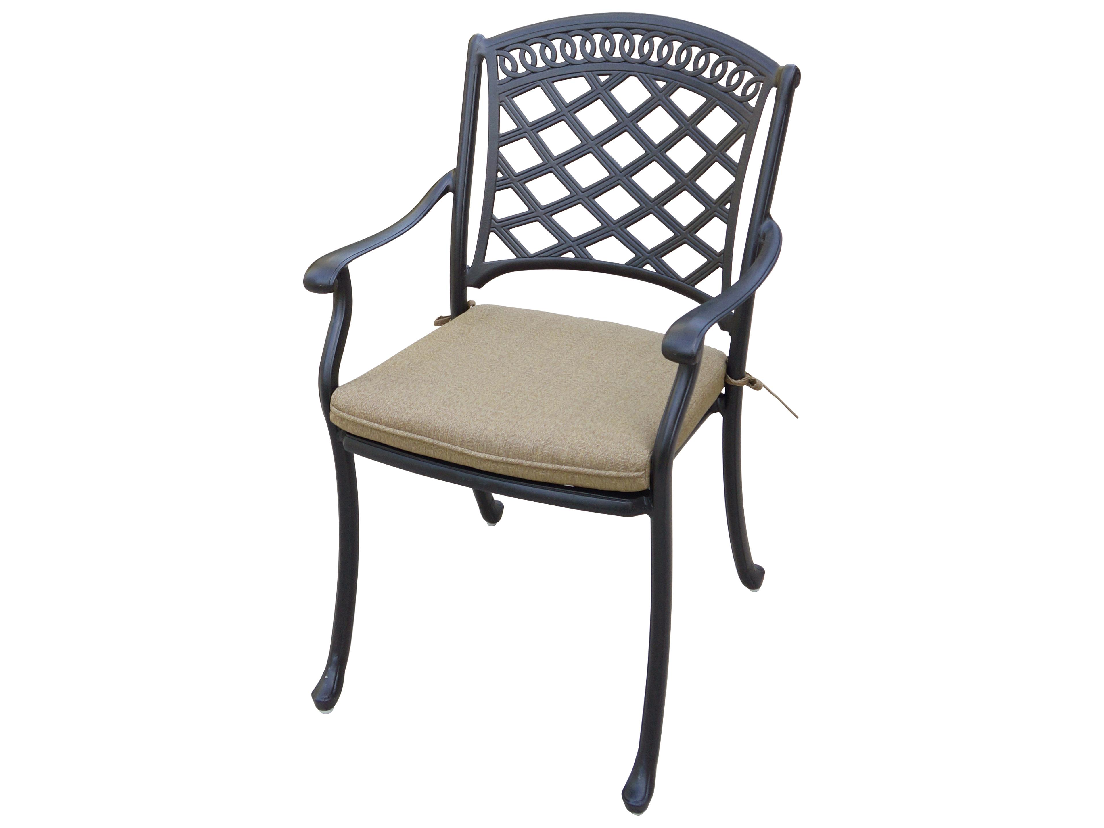 Darlee Outdoor Living Sedona Cast Aluminum 7-Piece Dining Set with Cushions and 42 x 72'' Rectangular Dining Table